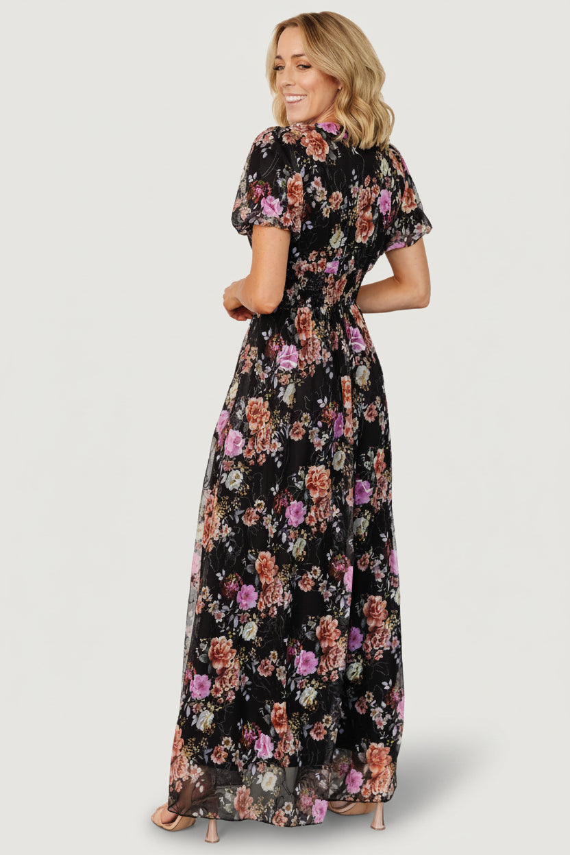 Ardley Maxi Dress | Black Multi Floral