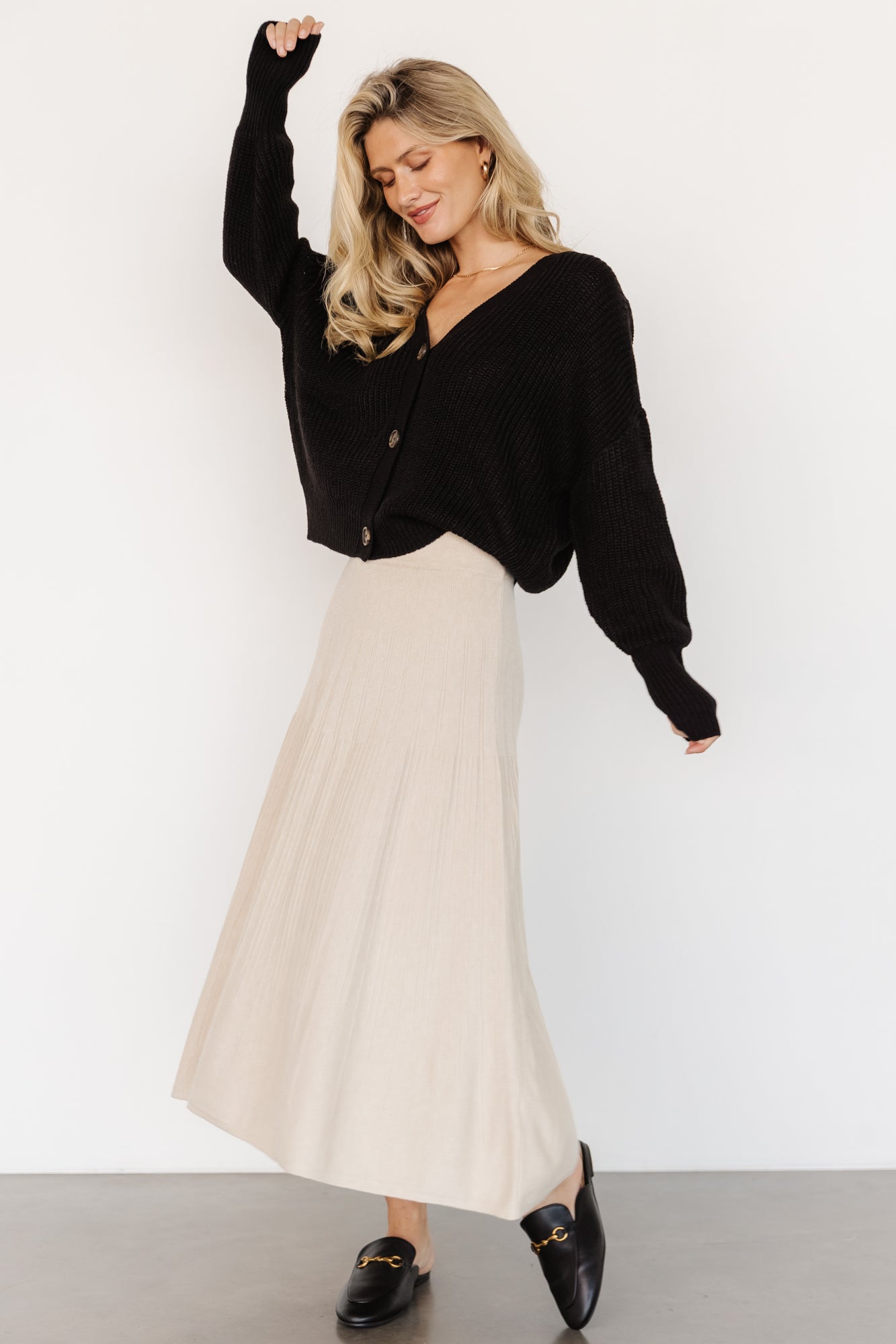 Carynn Knit Midi Skirt | Natural