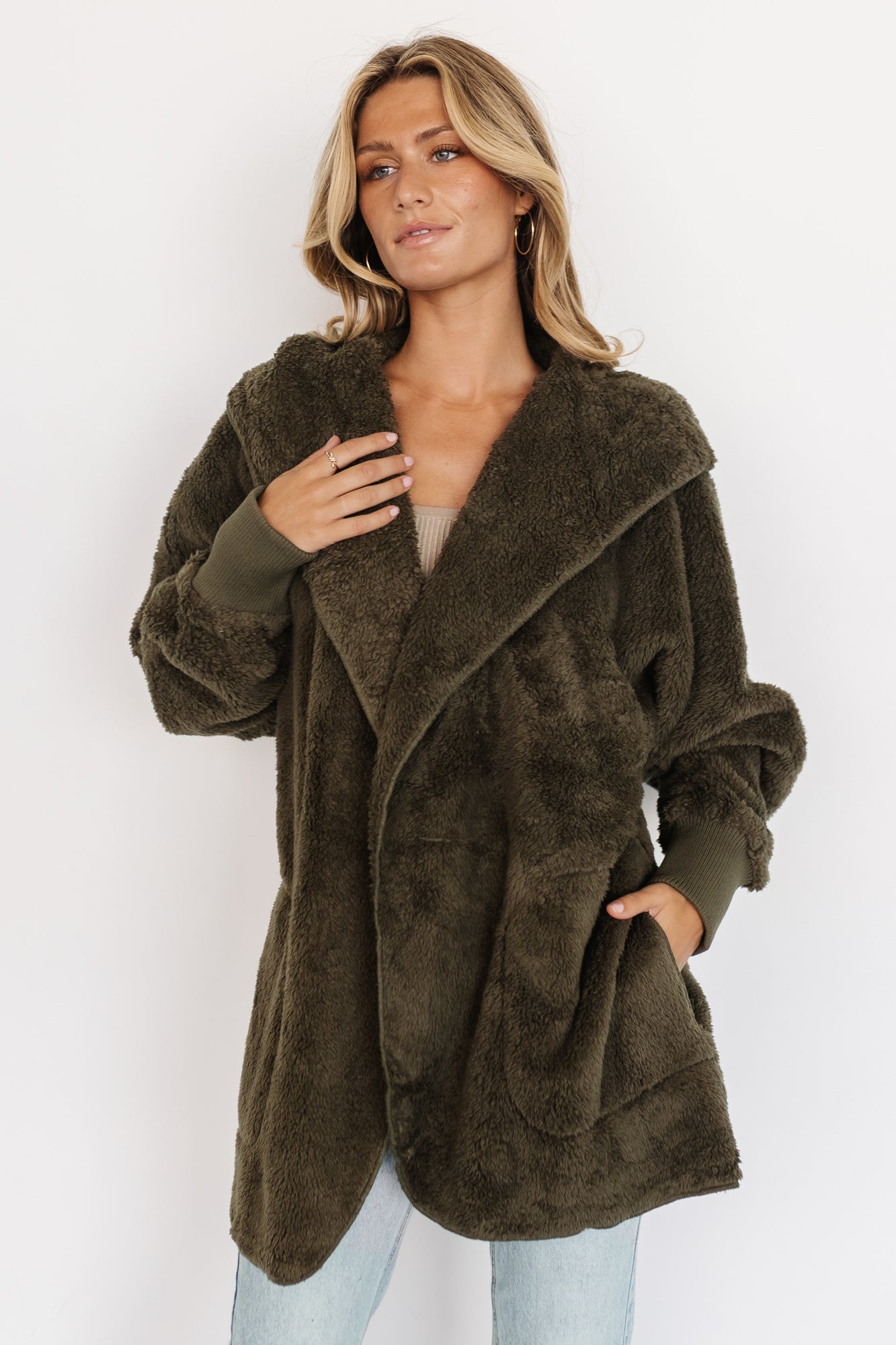 Melrose Teddy Jacket | Olive