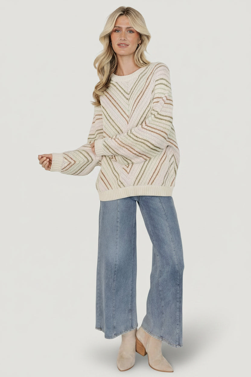 Tava Sweater | Ivory + Multi