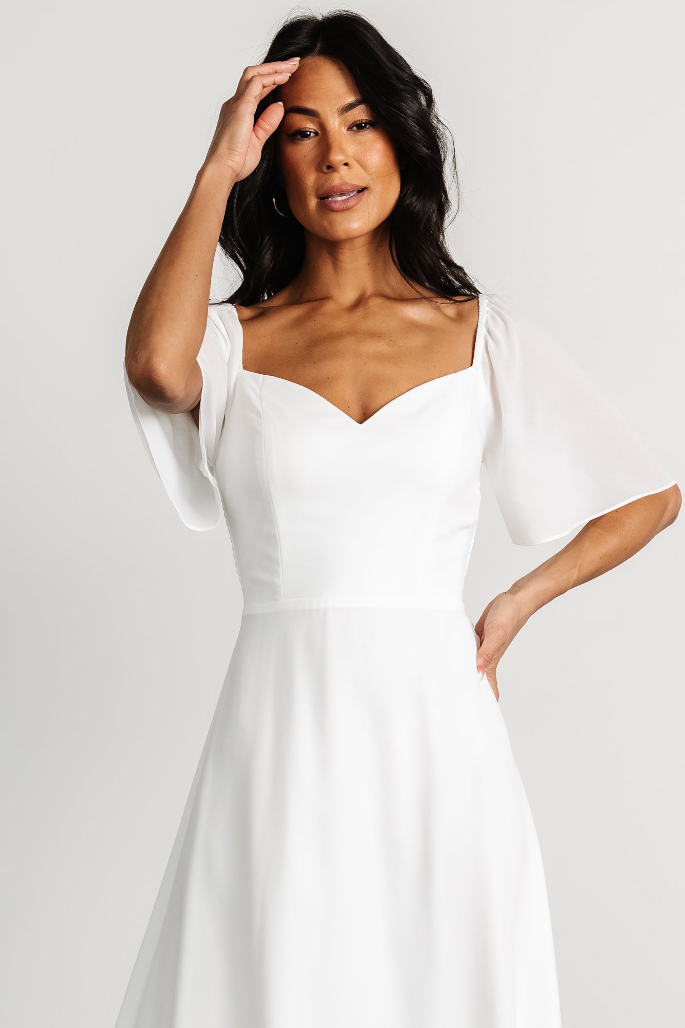 Fabric Swatch - Colette Chiffon | White