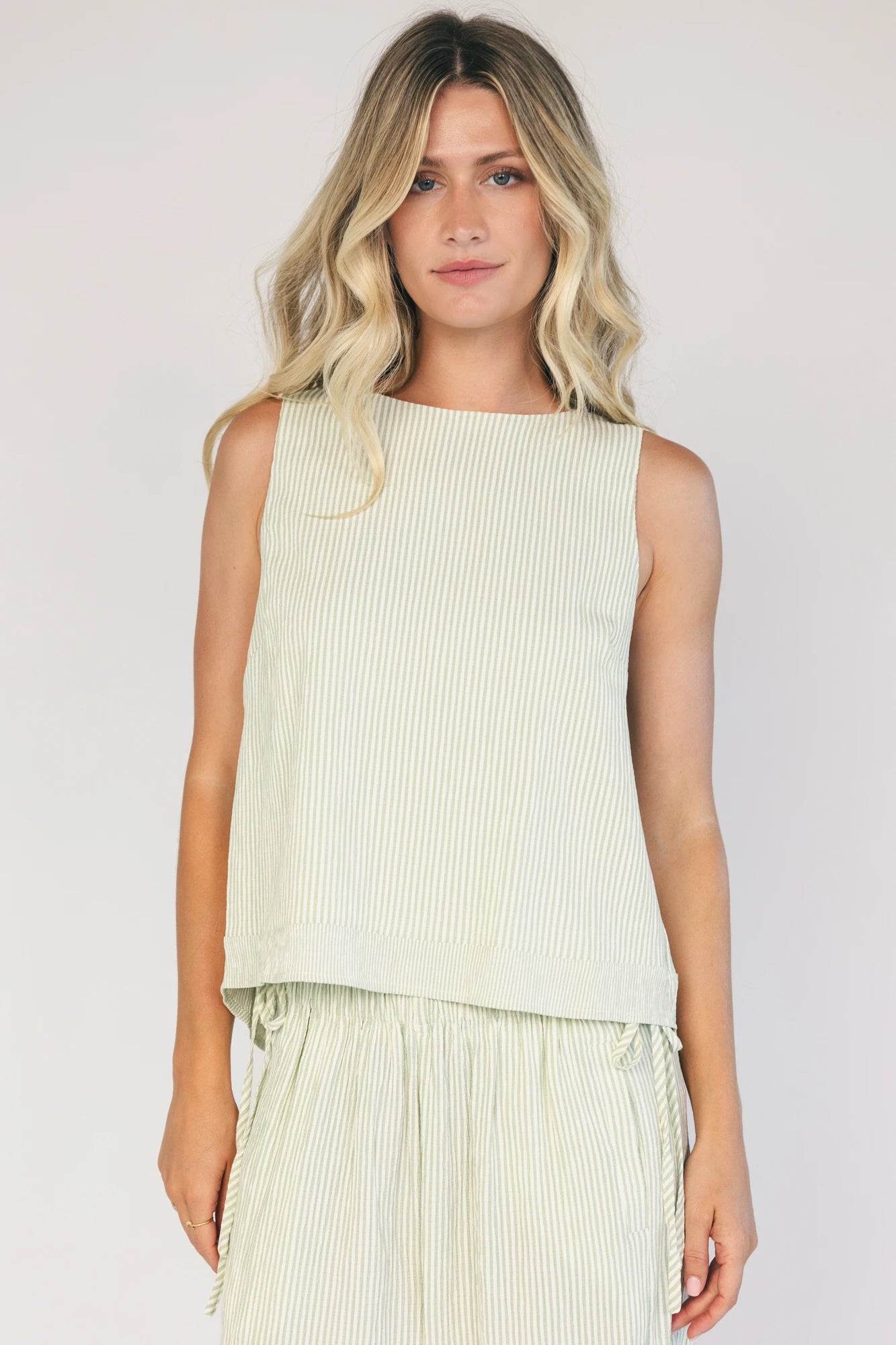 Pepper Top + Pants Set | Sage Stripe