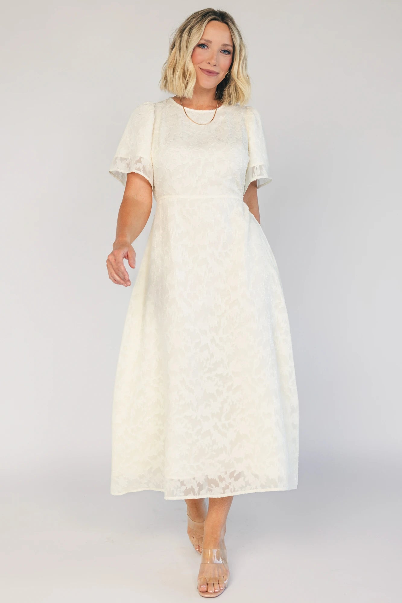 Baltic Born Womens Somerset Midi Dress | Cream