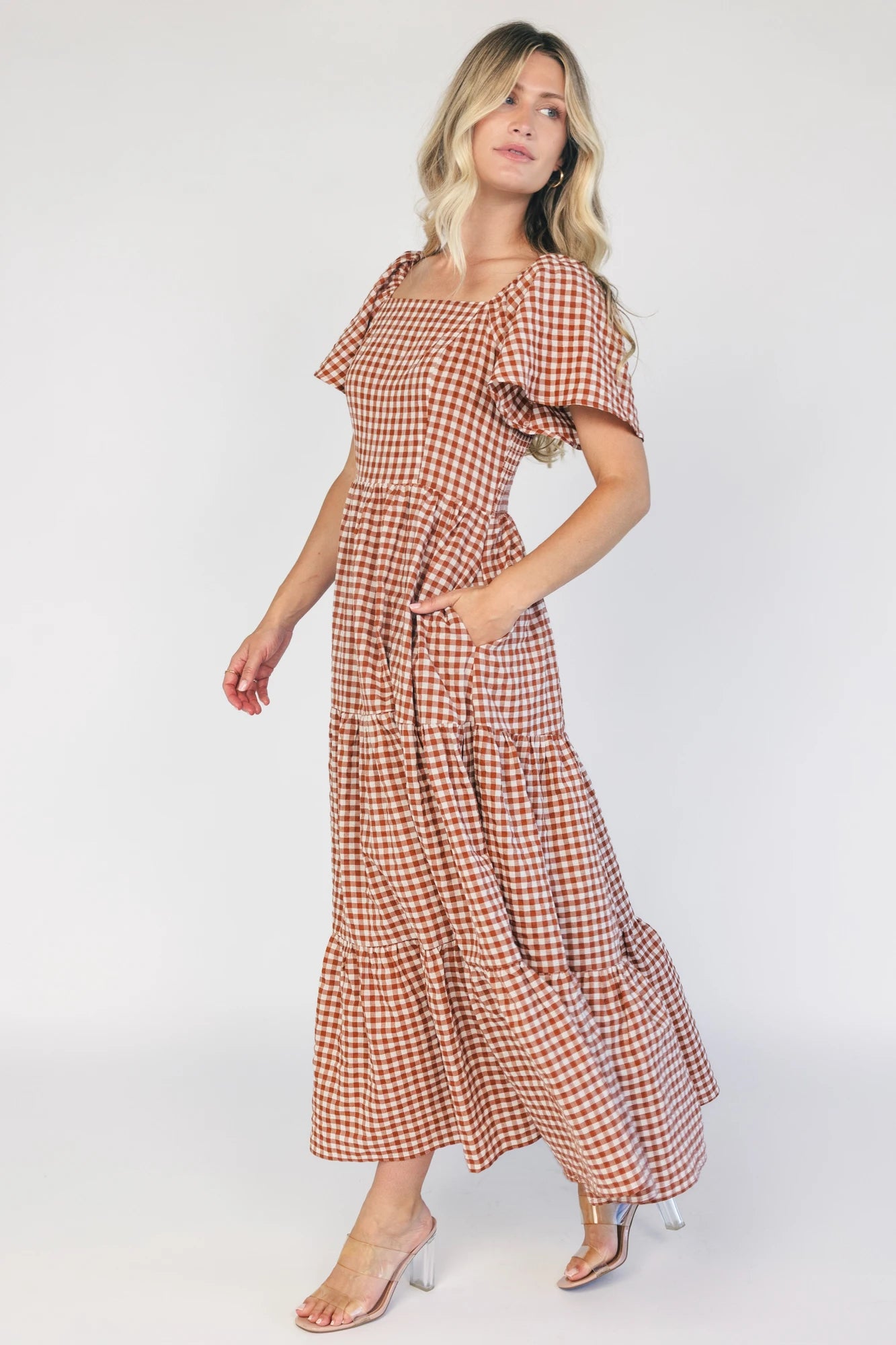 Paley Maxi Dress | Spice + White Gingham