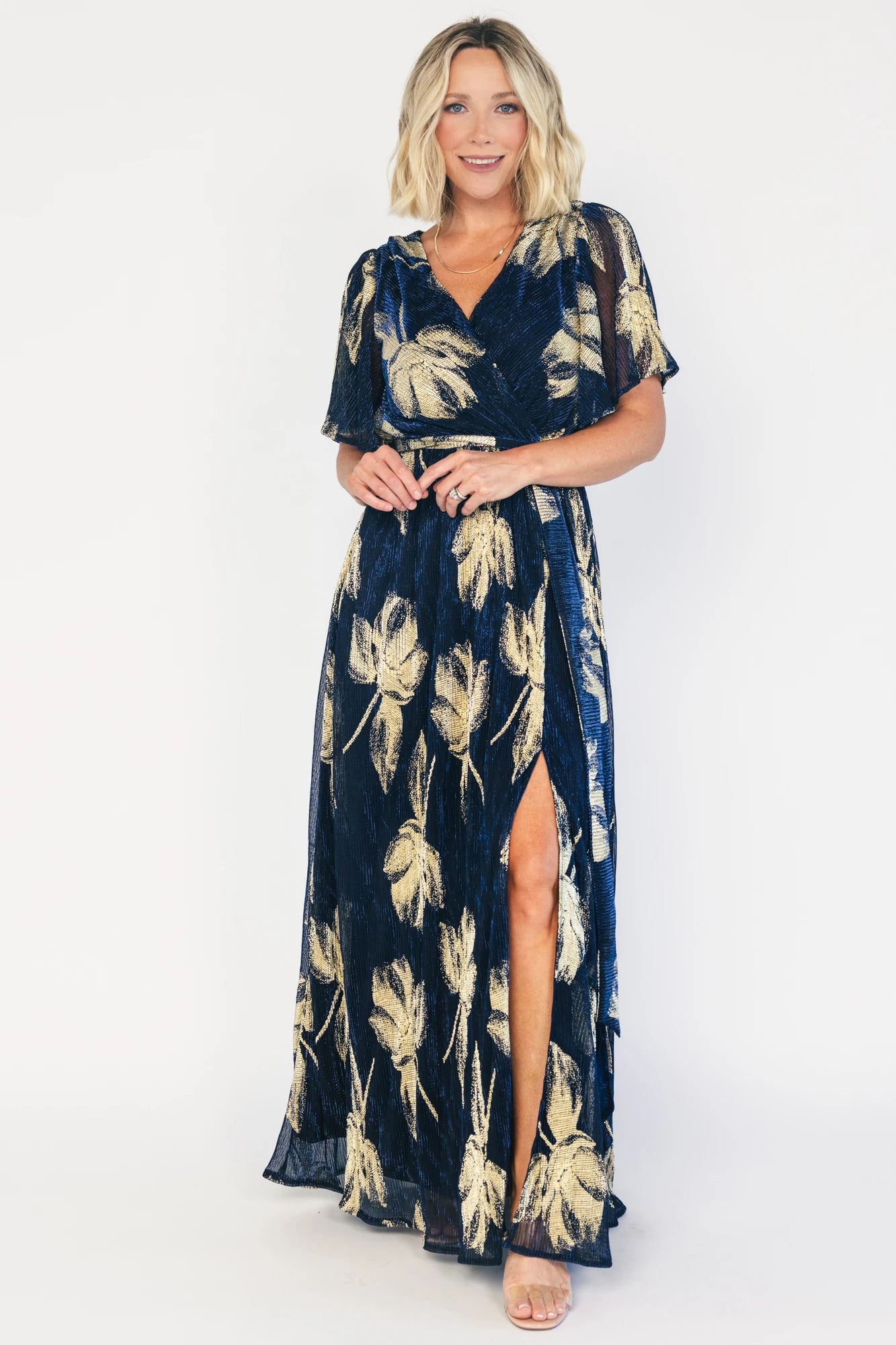 Rachel Maxi Dress | Navy + Gold