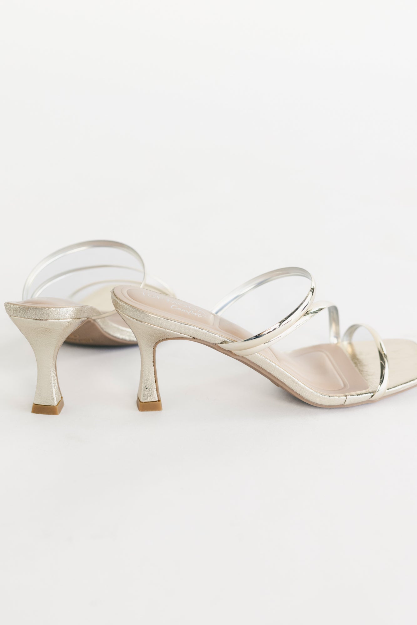 Lavon Slim Flared Heel | Gold
