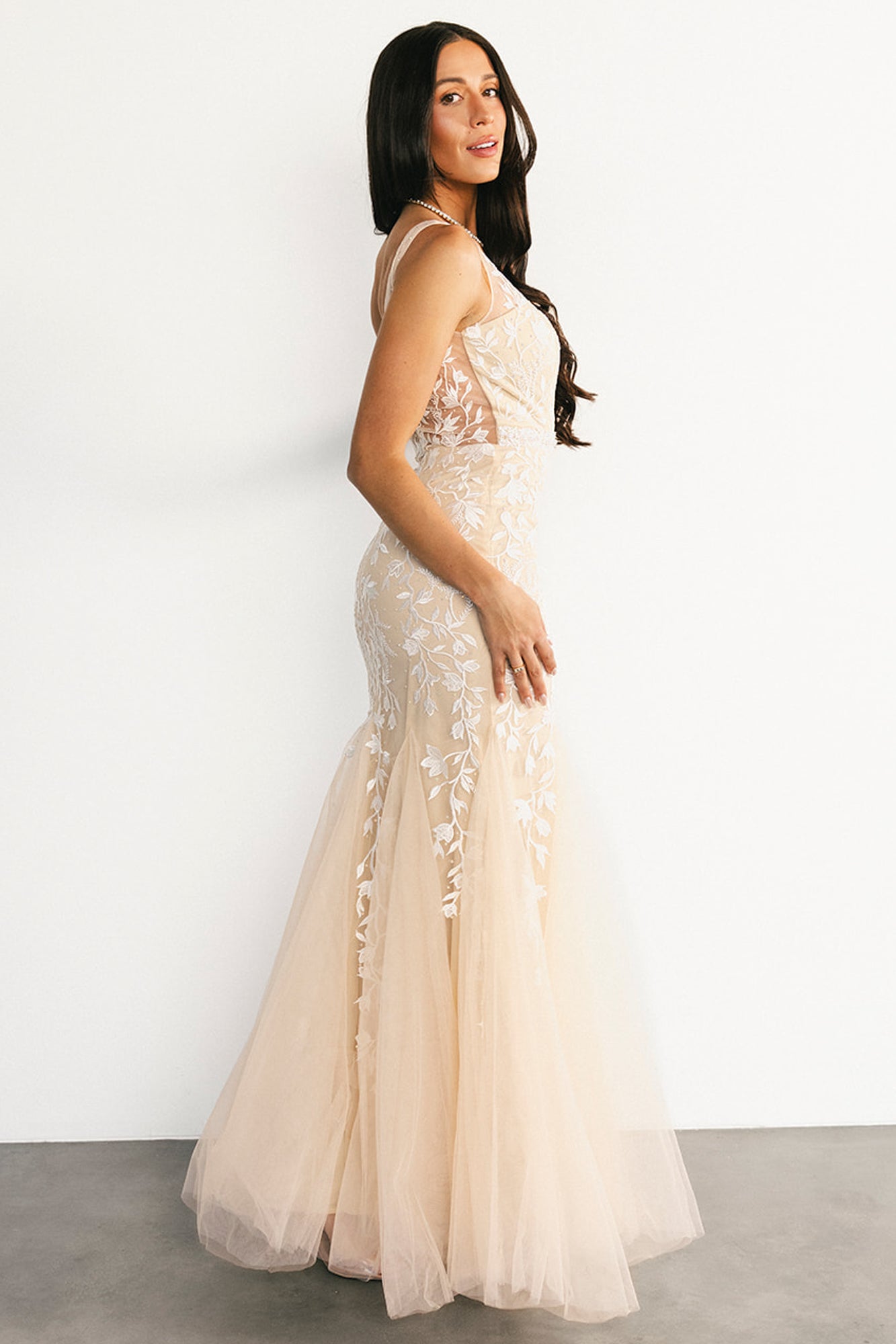 Fleurette Bridal Gown | Beige + Ivory