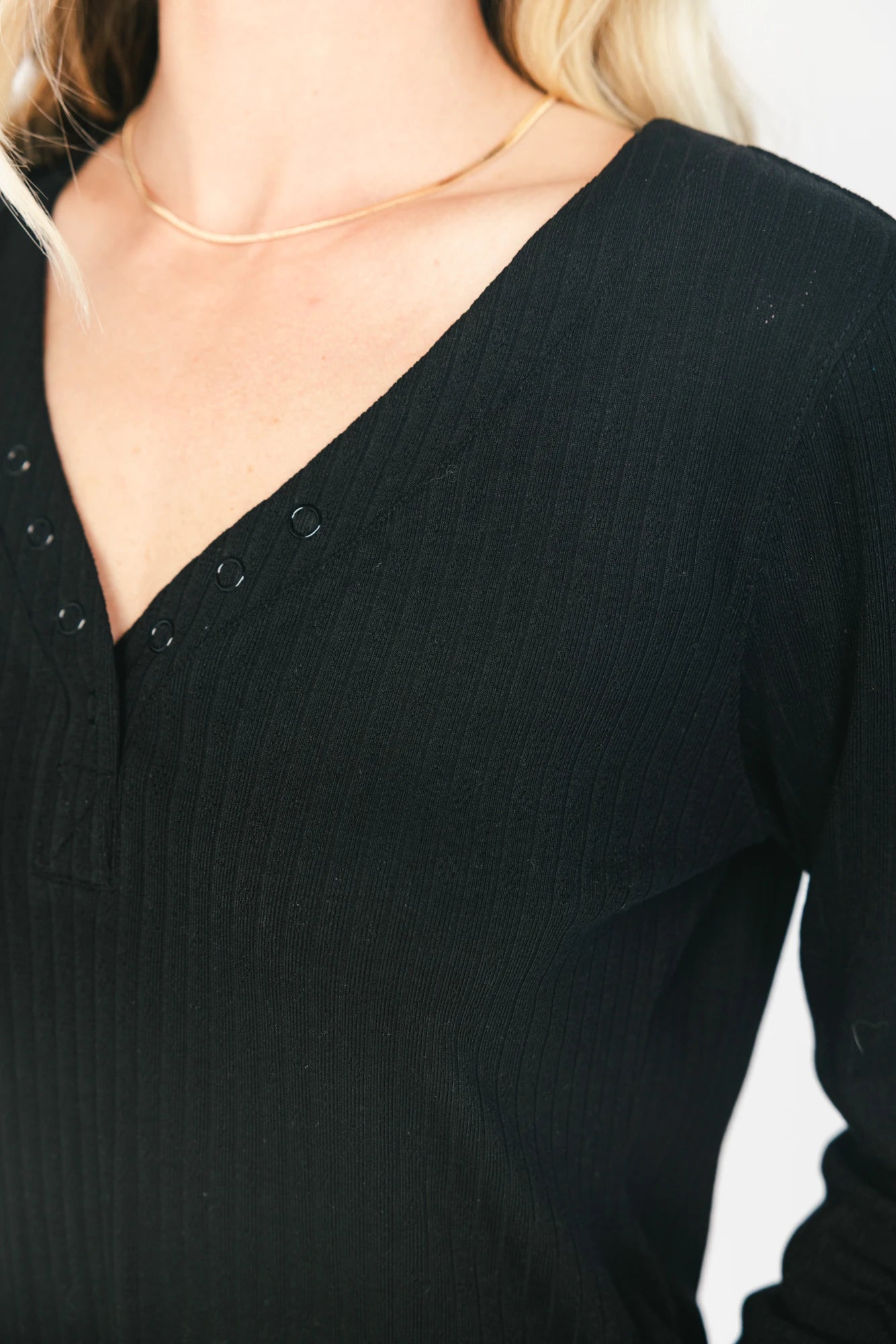 Rubi Soft Ribbed Pajama Set | Black