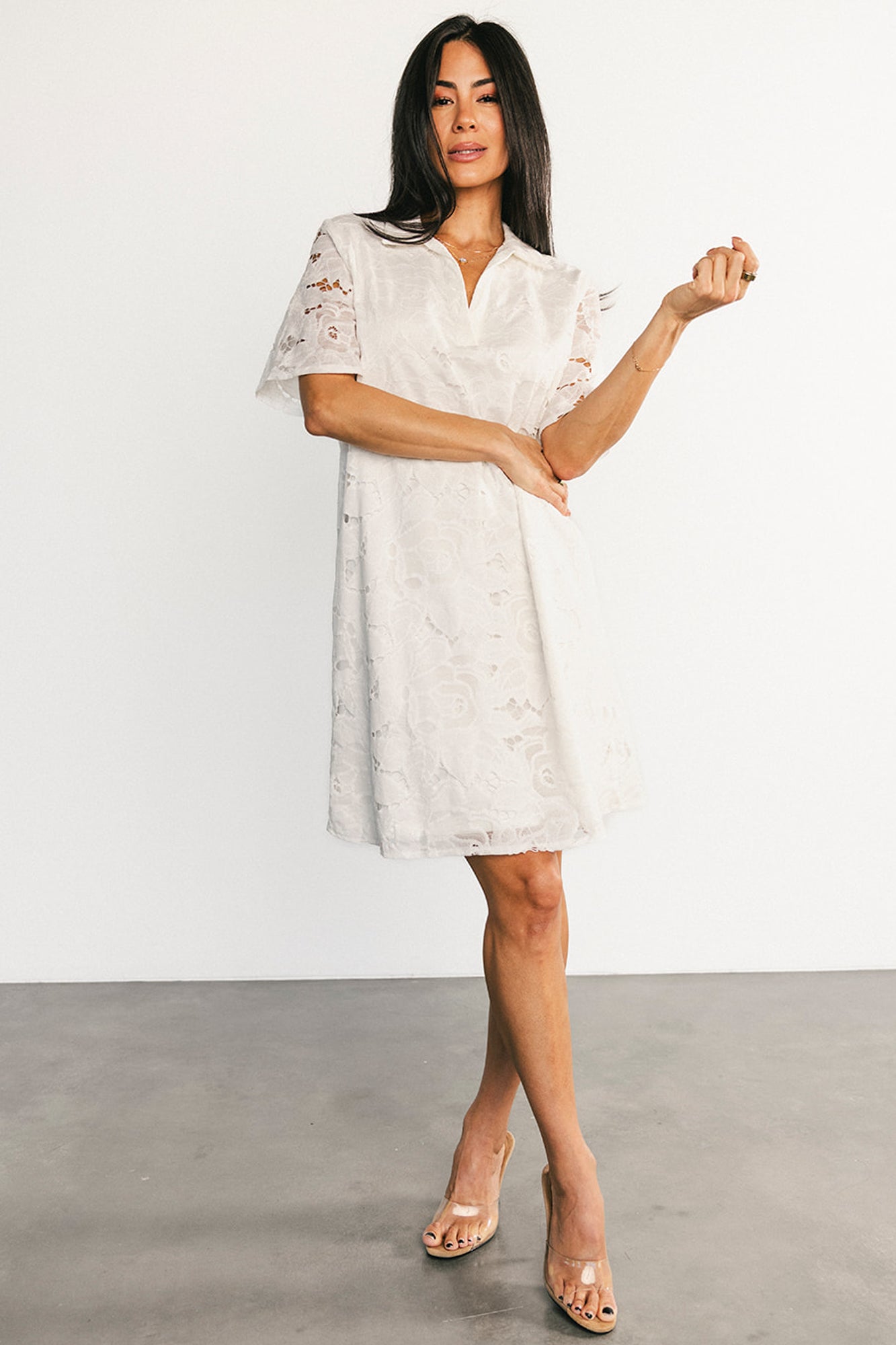 Calida Lace Dress | Off White