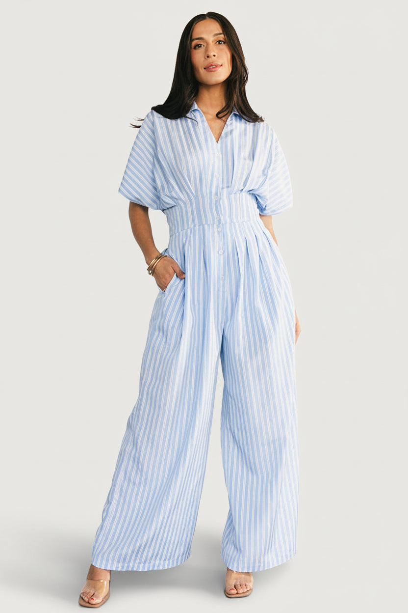 Sariah Jumpsuit | Blue Stripe Sariah Jumpsuit | Blue Stripe