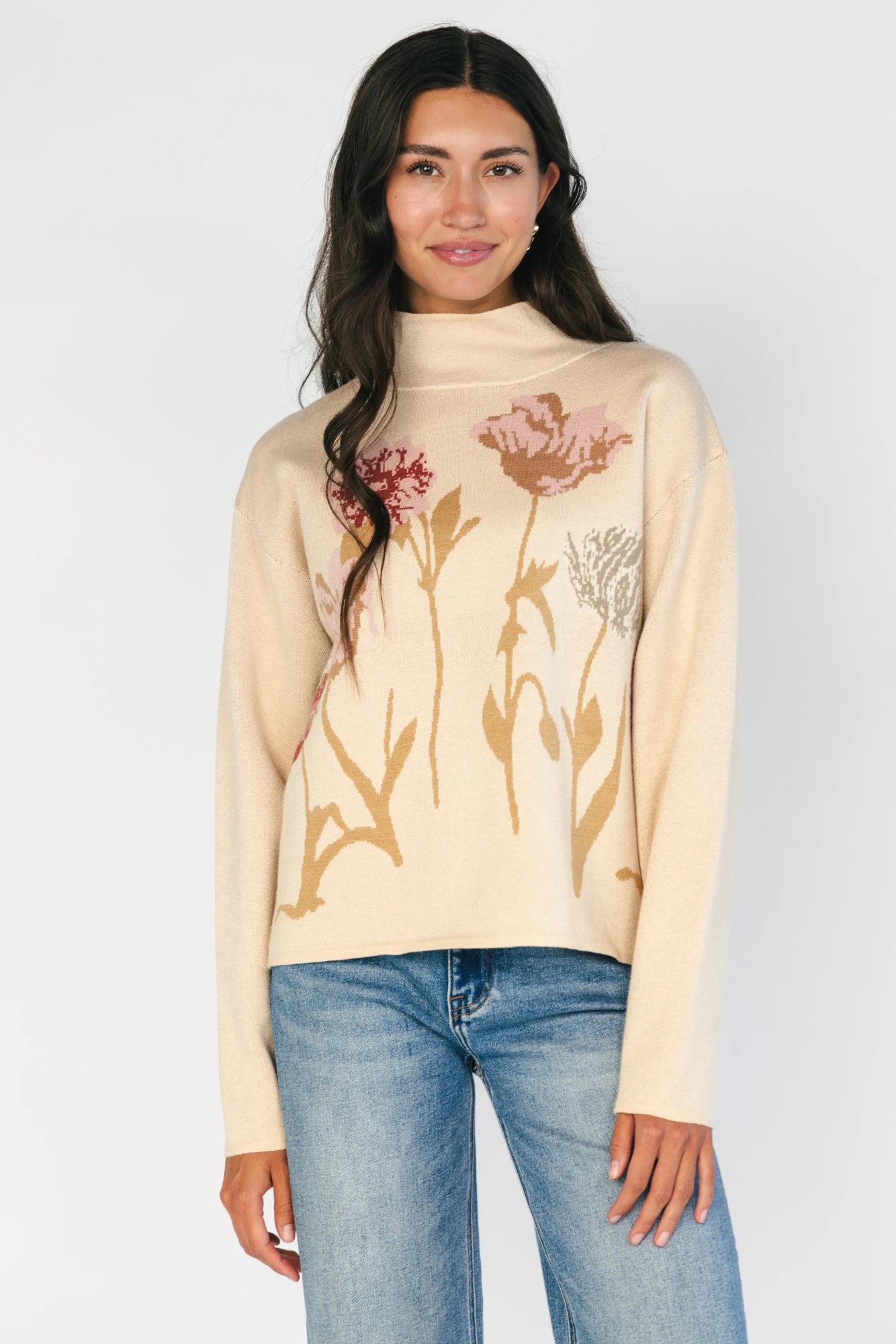 Marlowe Flower Sweater | Natural