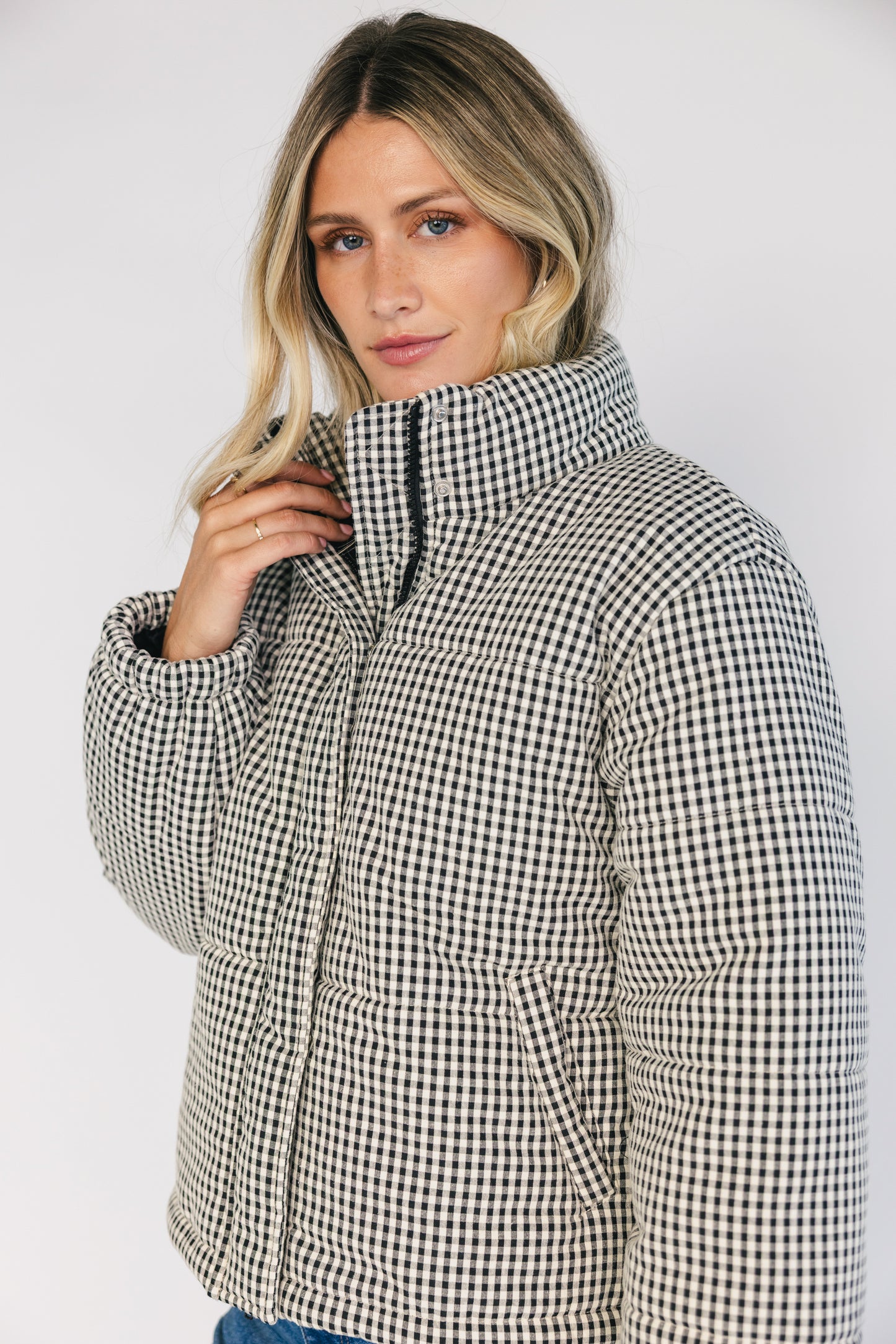 Vivienne Coat | Black + White Gingham