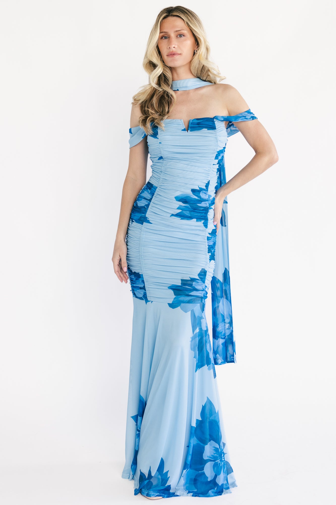 Bellina Off Shoulder Maxi Dress | Blue 3XL Bellina Off Shoulder Maxi Dress | Blue 3XL