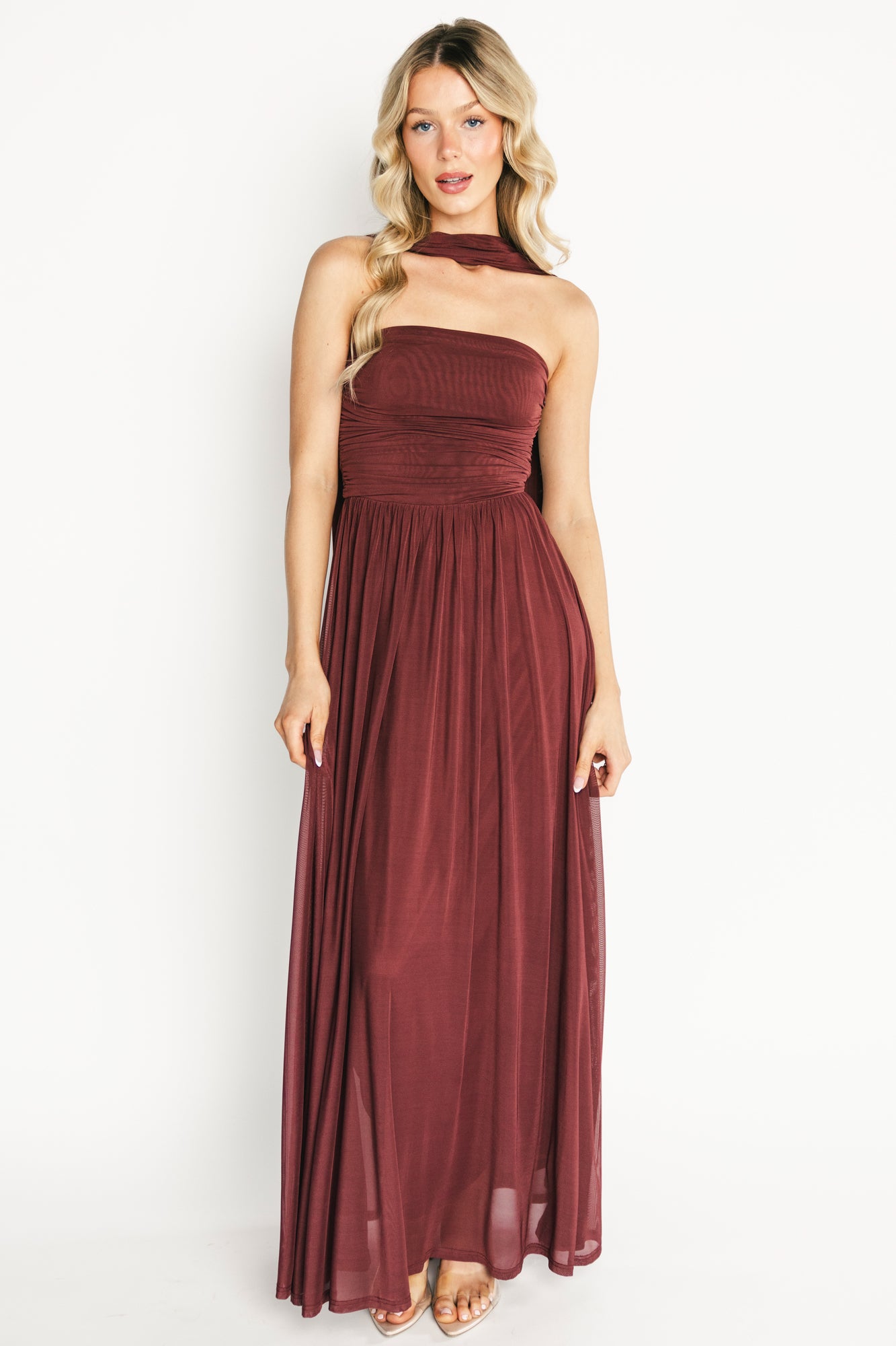 Baltic Born Womens Elias Strapless Maxi Dress | Mahogany | Size: Large Baltic Born Womens Elias Strapless Maxi Dress | Mahogany | Size: Large