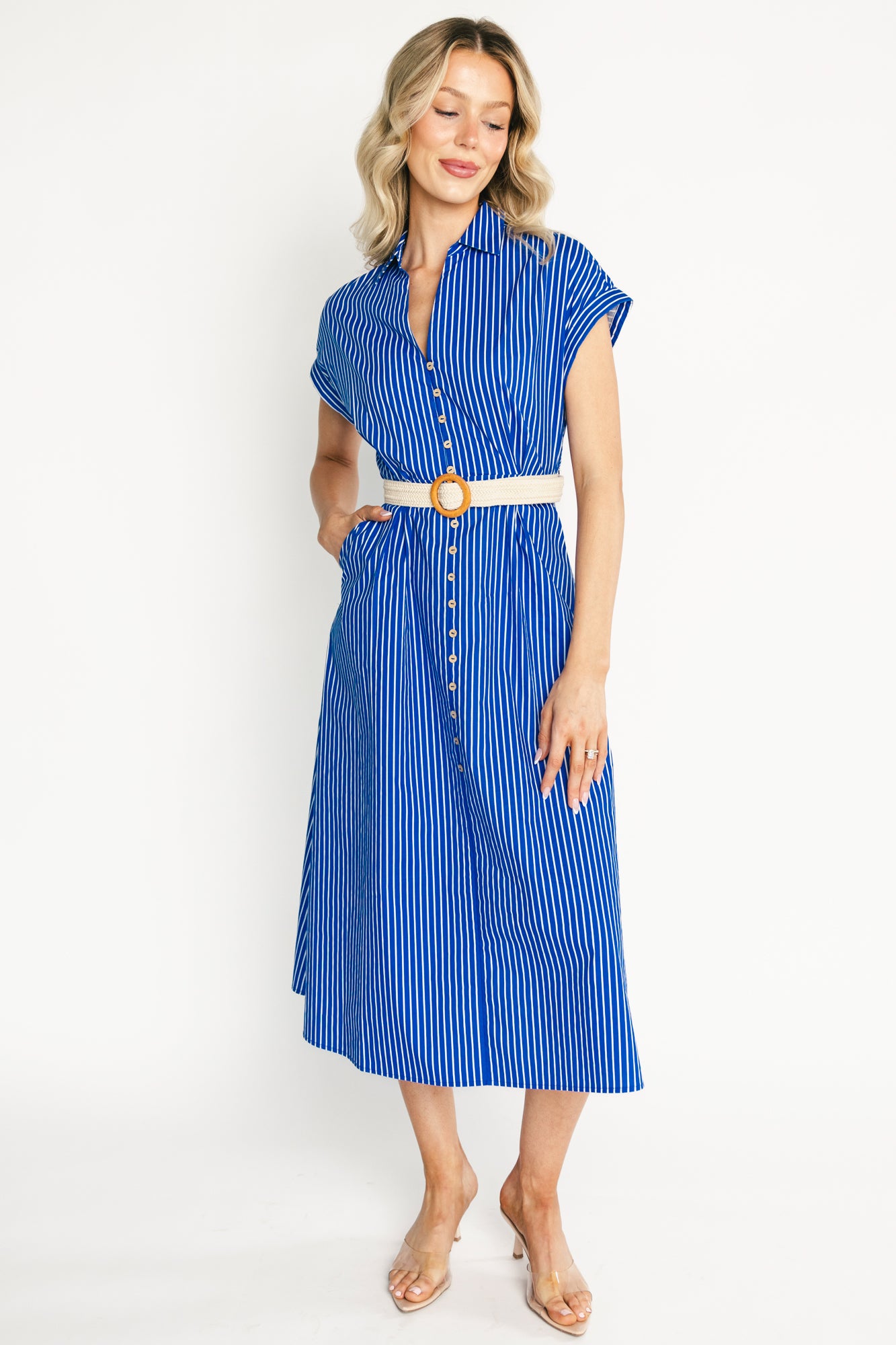Pyper Midi Dress | Blue Stripe