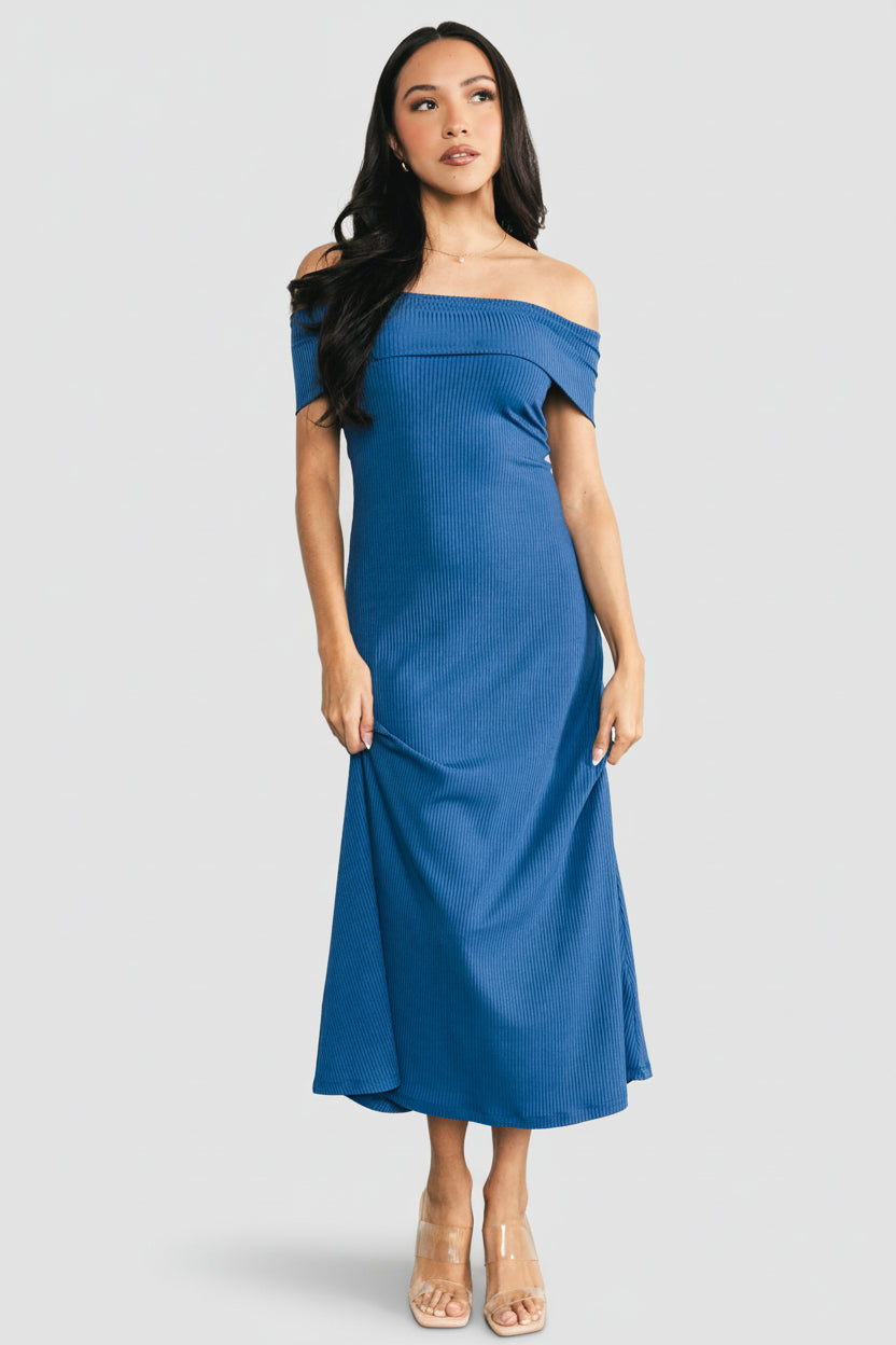 blue open shoulder dress Ella Light Blue Off Shoulder Formal Dress - US 2
