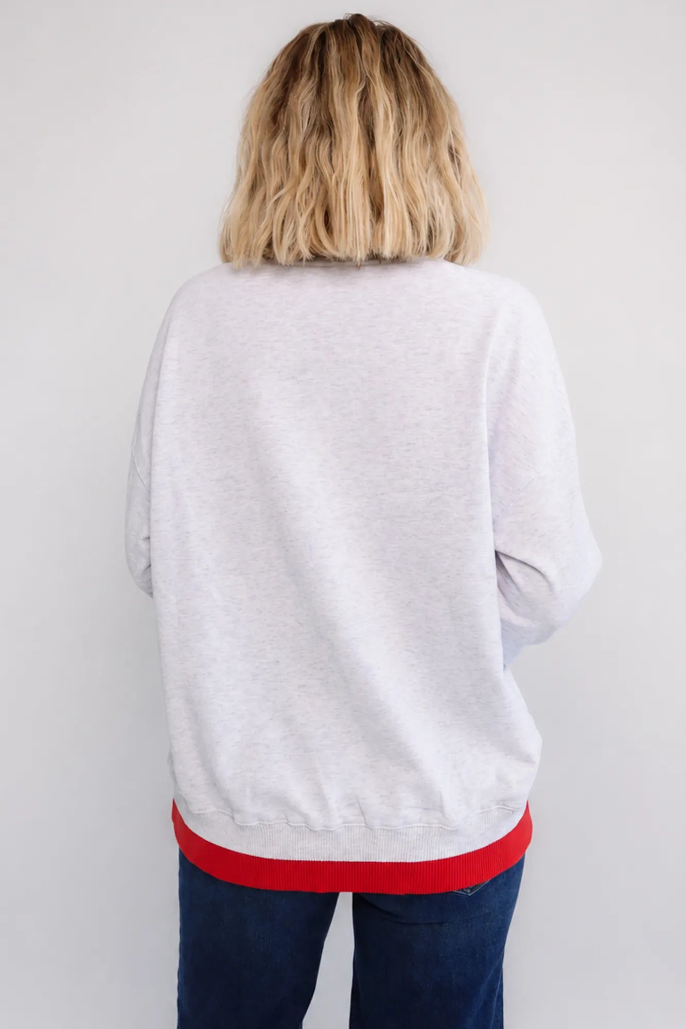 Americana graphic sweatshirt shown on a model