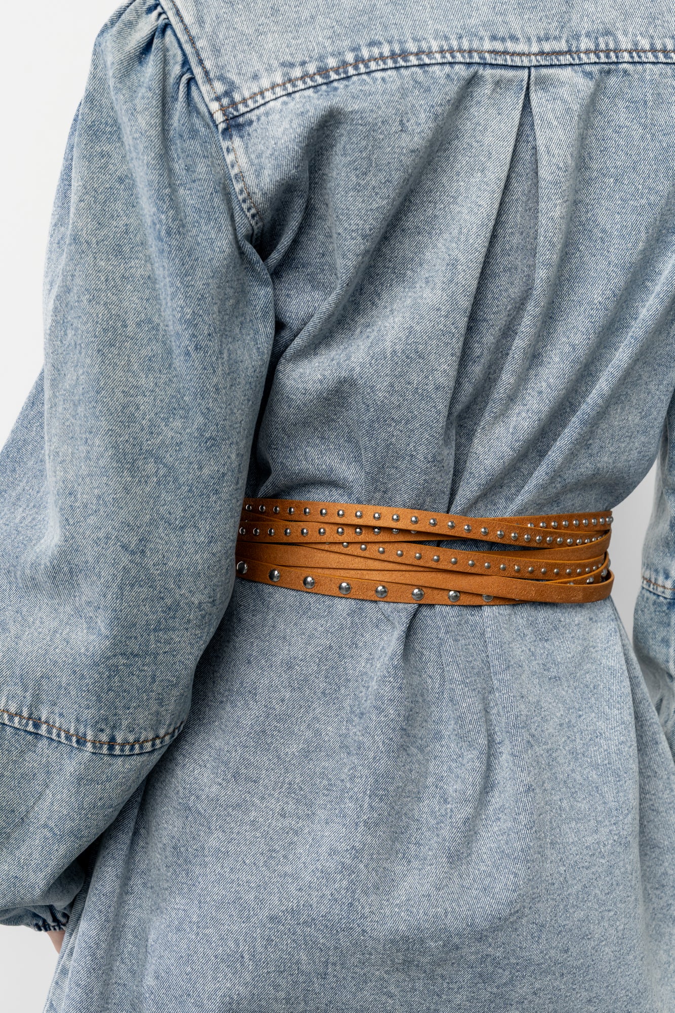Gabrielle Layered Faux Suede Belt | Brown