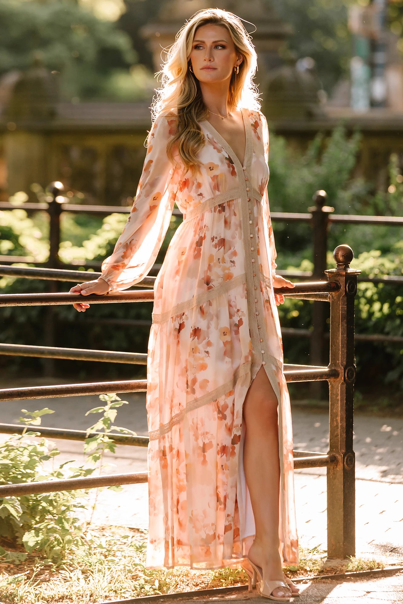 Baltic Born Womens Langley Maxi Dress | Warm Abstract Floral
