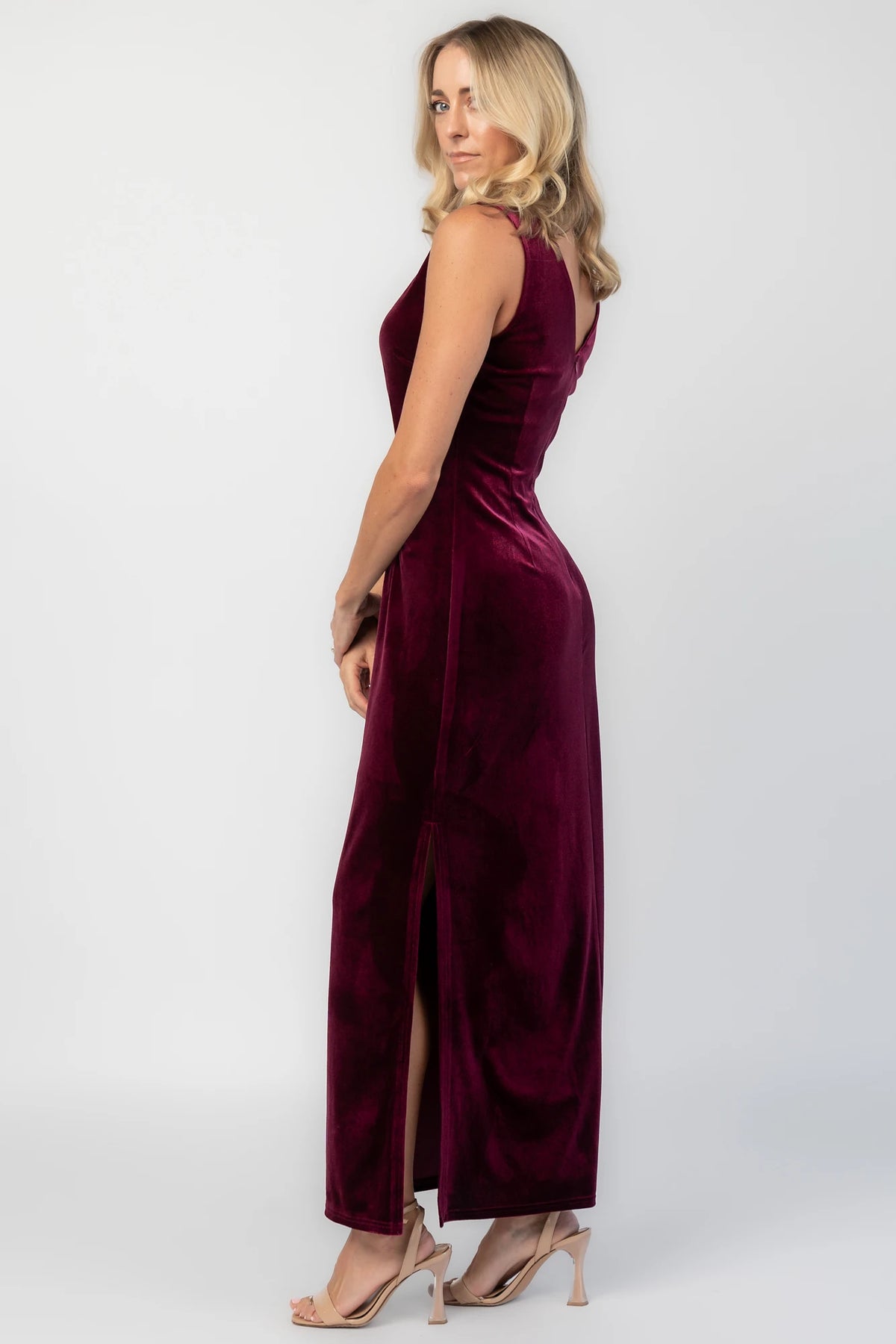 Charley Velvet Maxi Dress | Wine