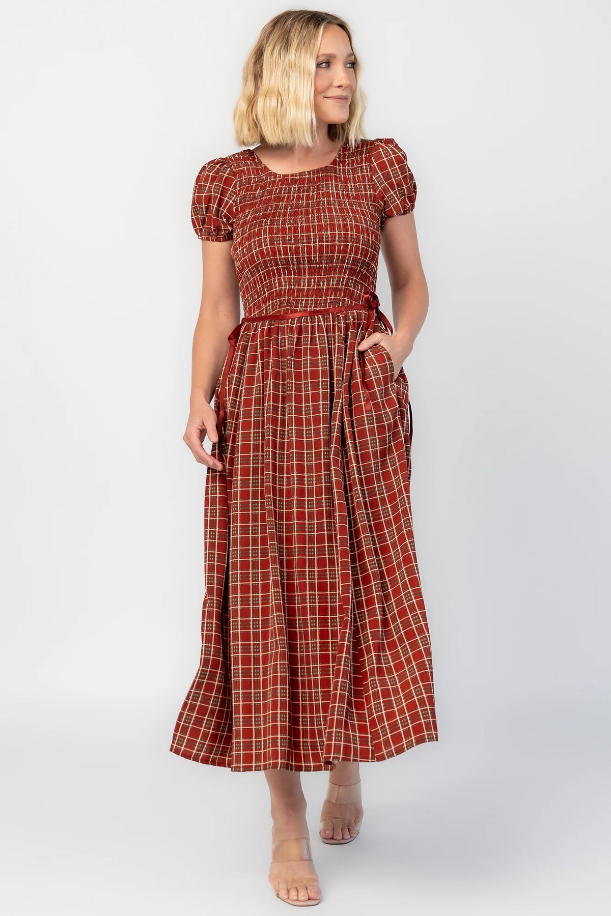 Lorelei Smocked Dress | Red Print