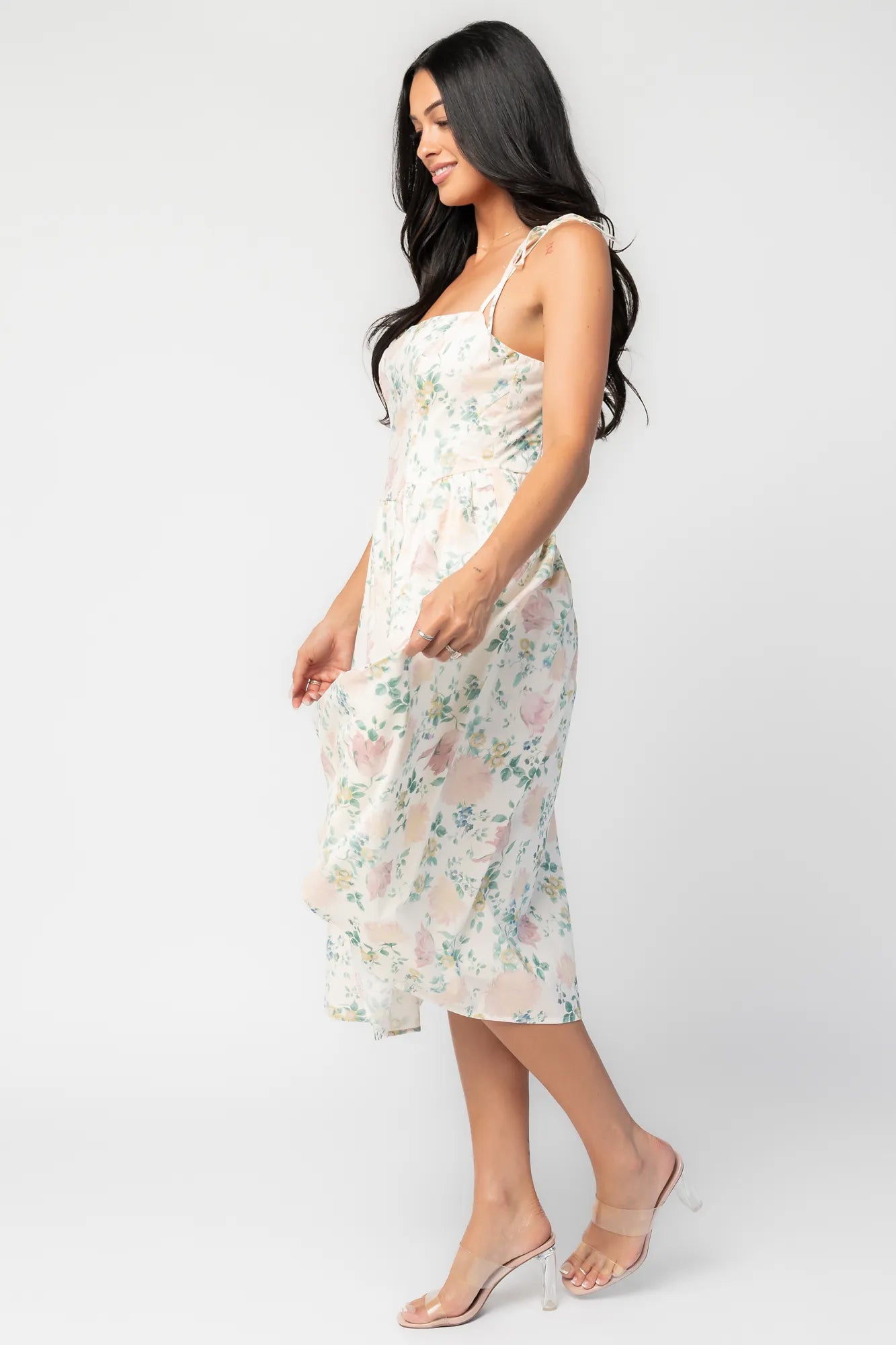 Hattie Midi Dress | Cream Multi Floral