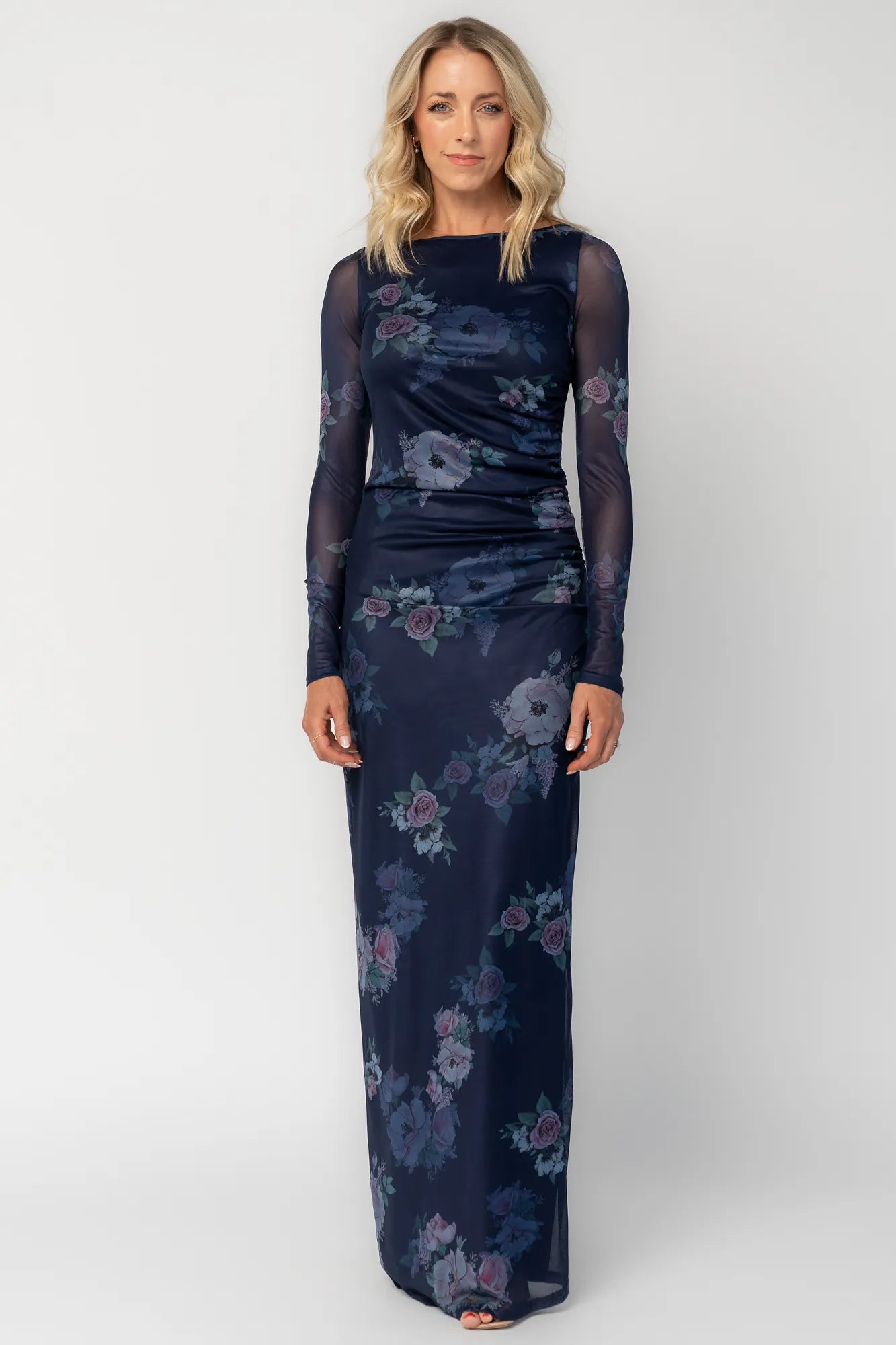 floral maxi bodycon dress Isadora skimming shape with just Once every 4 years SIZE:XLG Retiring Style