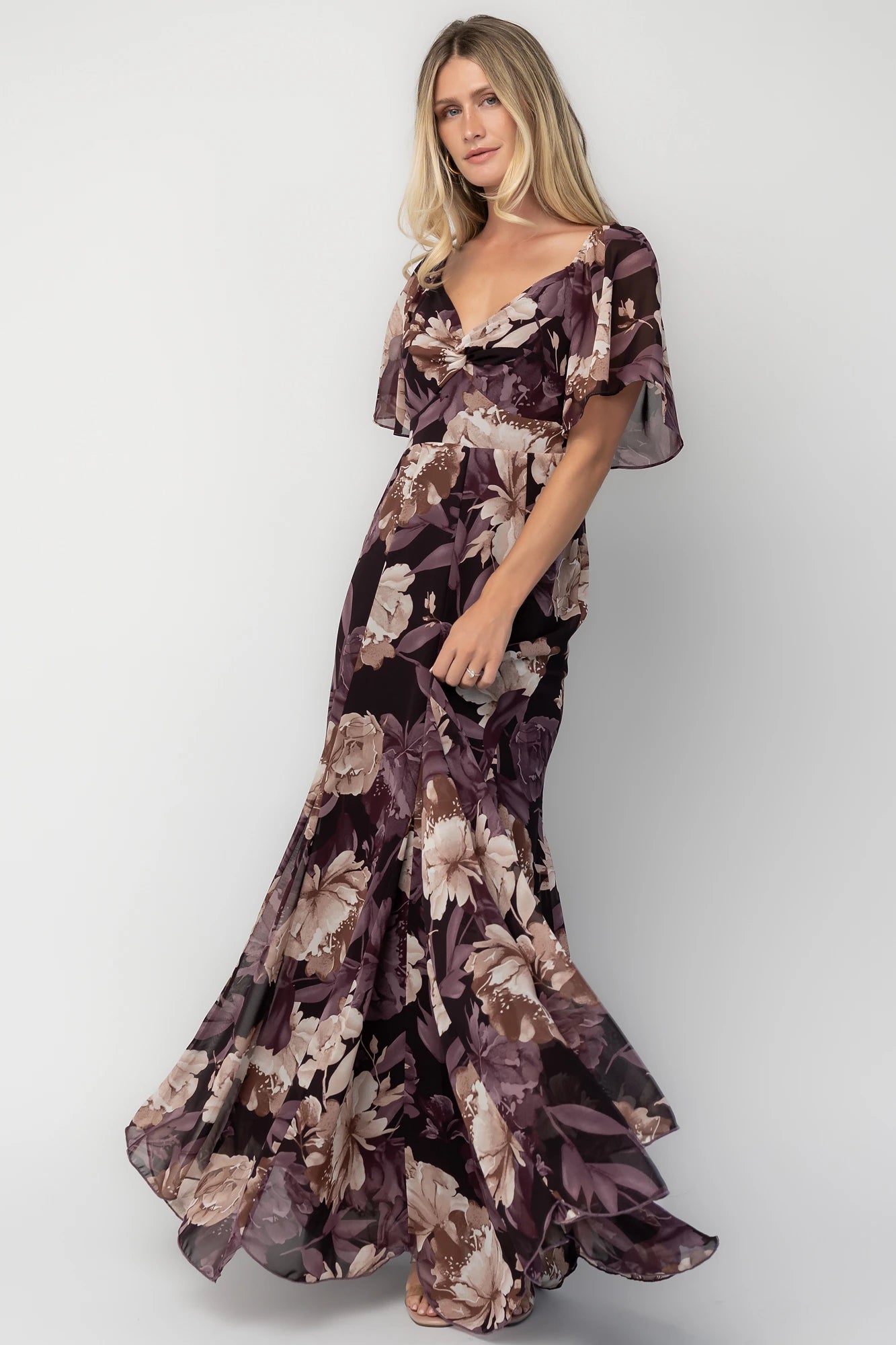 Positano Maxi Dress | Dusty Plum Floral