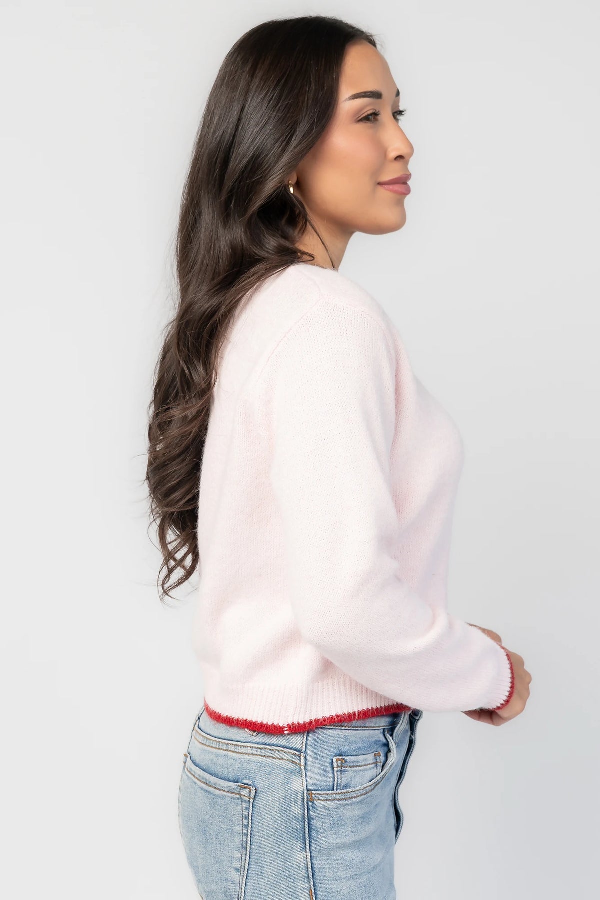 Alanna Cardigan | Blush + Red