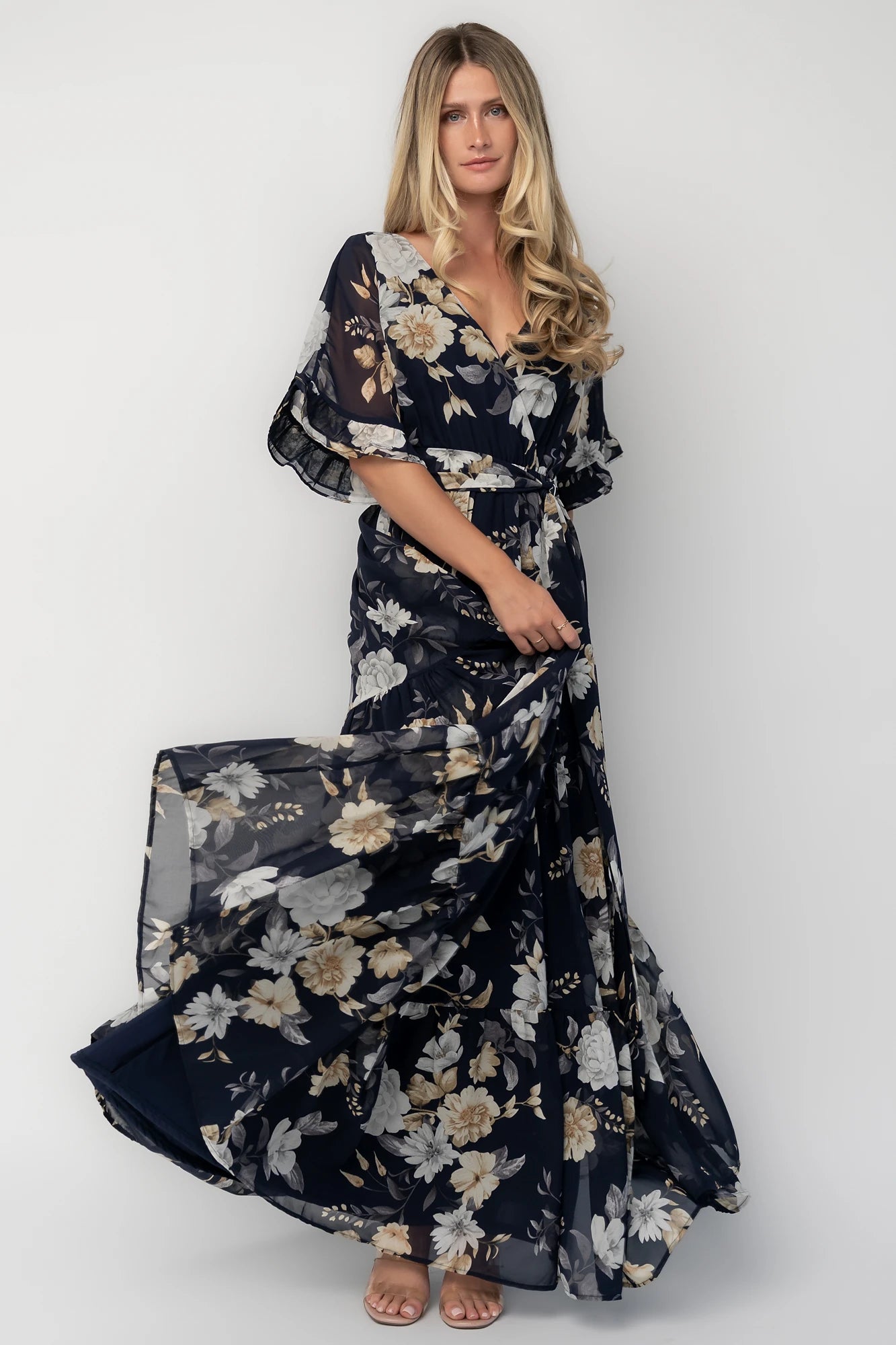 Luna Maxi Dress | Navy Floral