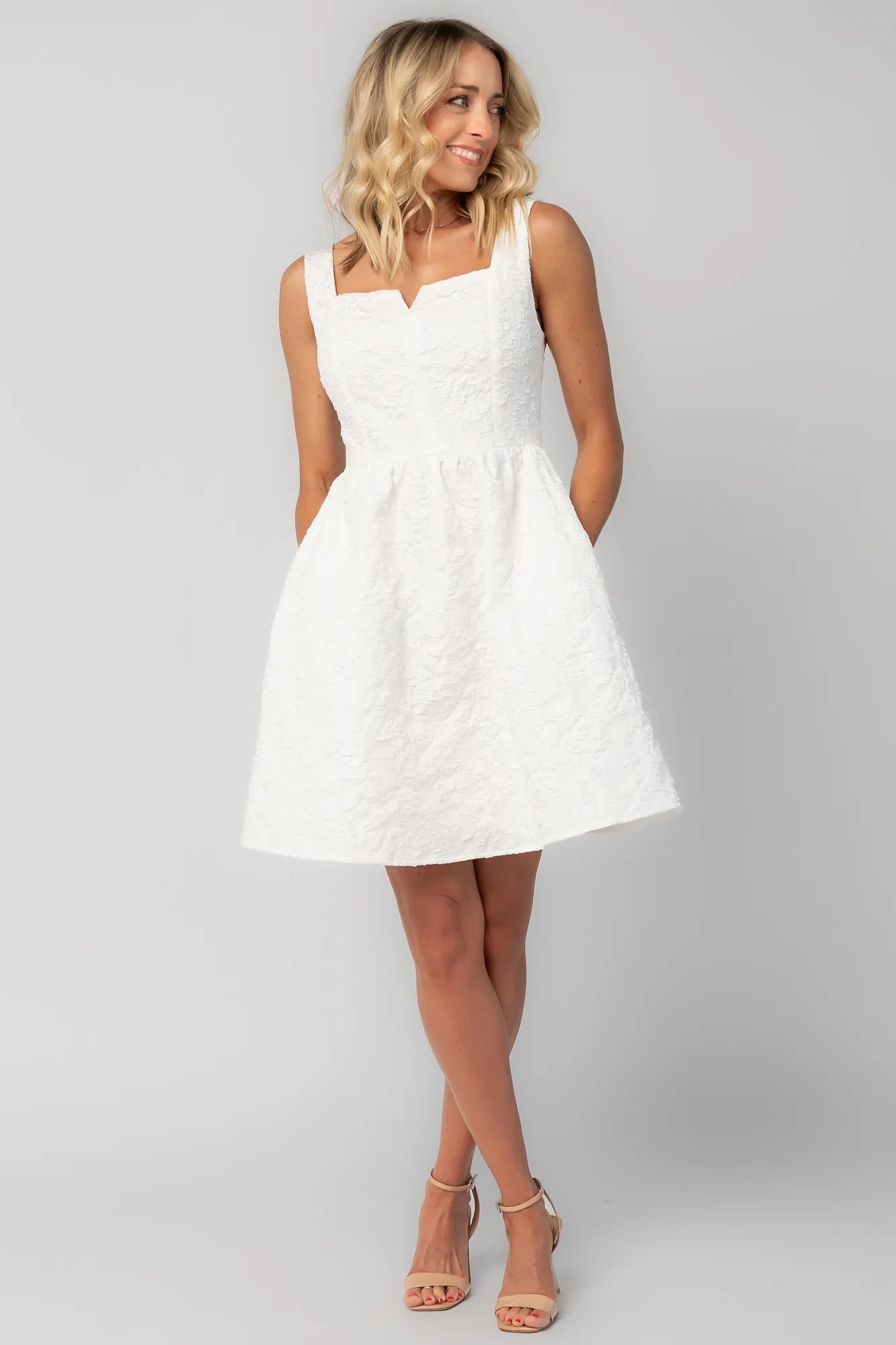 Baltic Born Womens Fleur Short Dress | Ivory