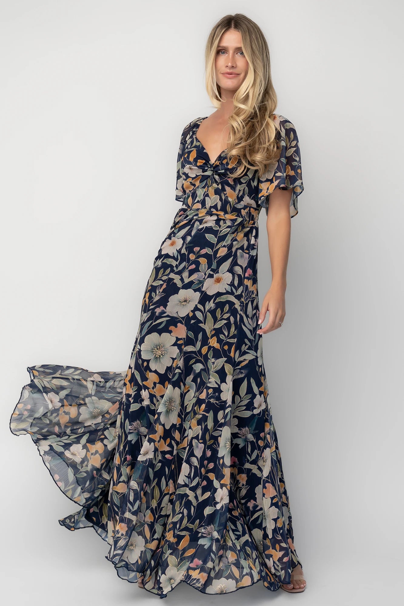 Positano Maxi Dress | Navy Multi