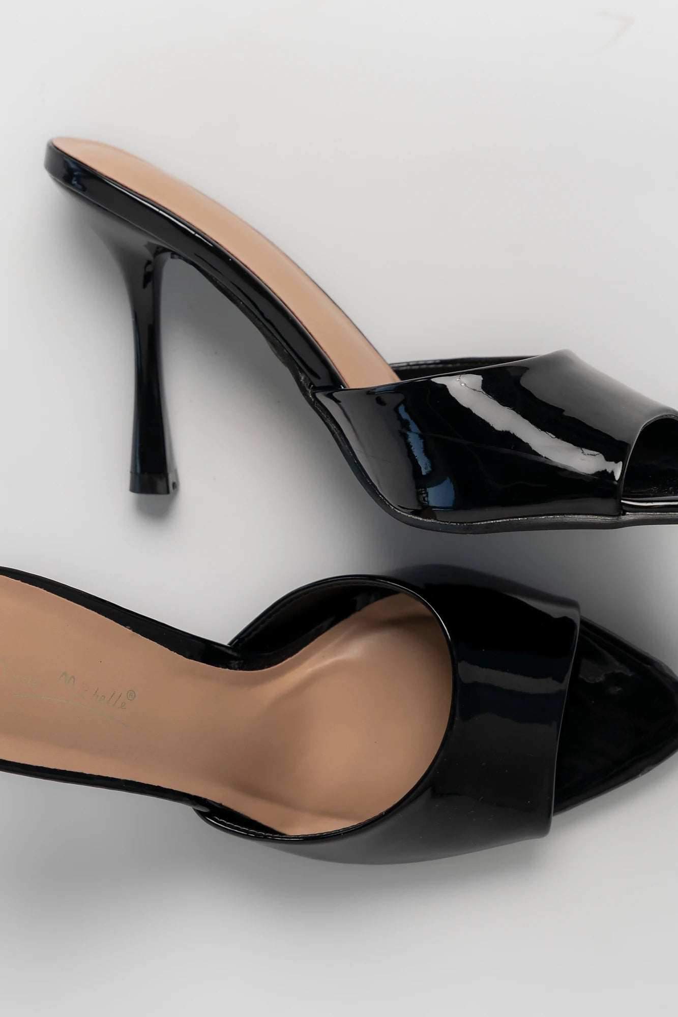 Becka Open Toe Mule Heel | Black
