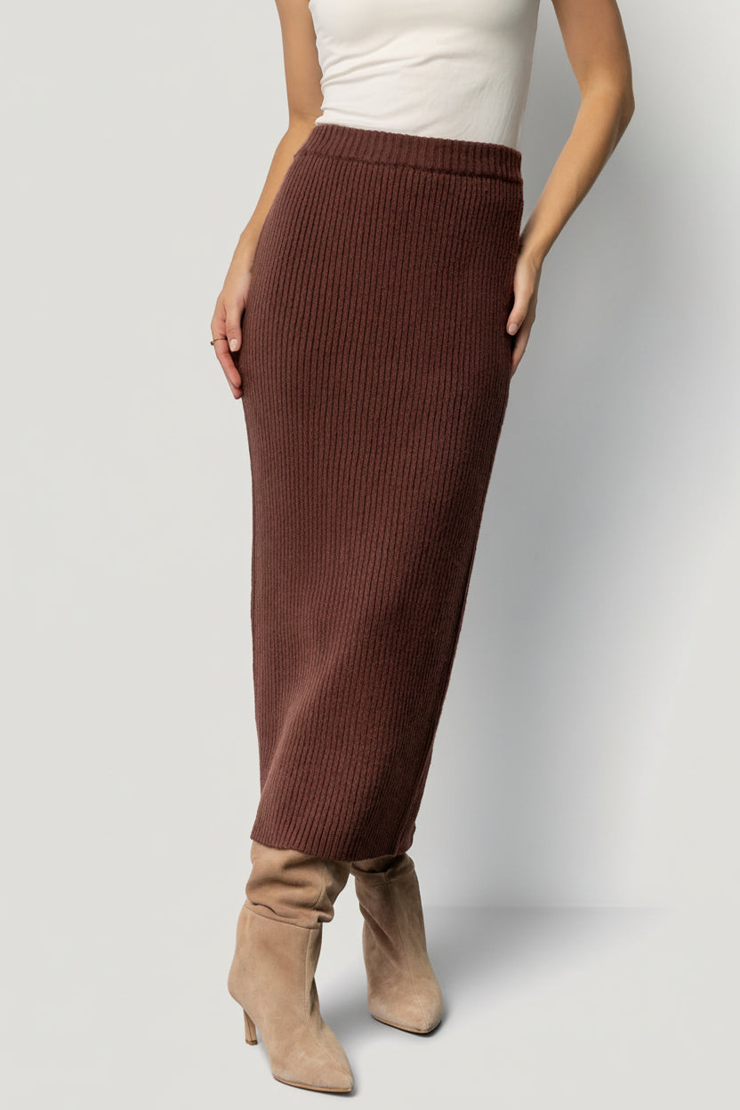 Eaphi RANDOM RIB KNIT SKIRT アイポリ Z Supply Ivory Lexa Sweater Midi Skirt | Red Dress