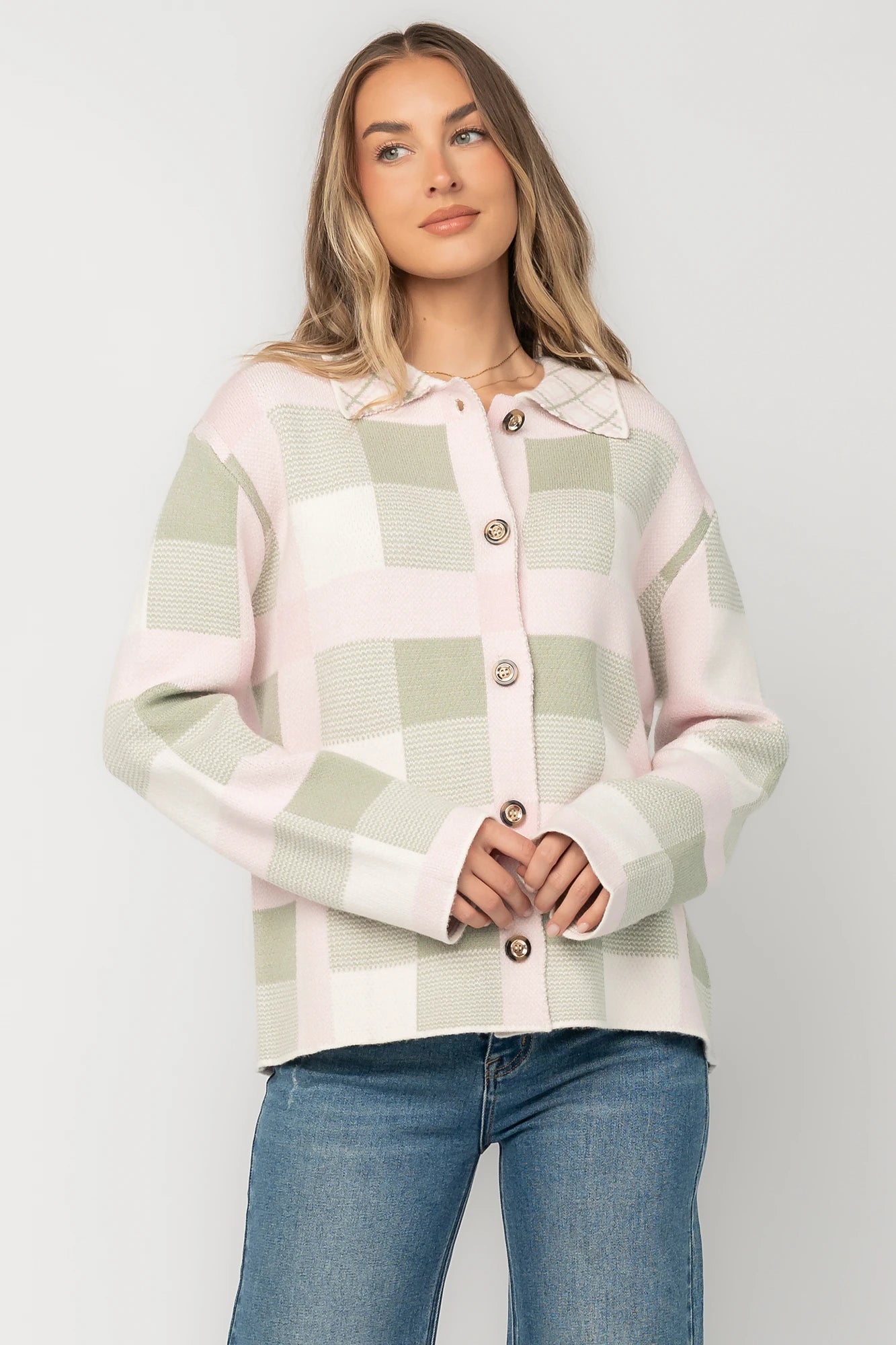 Midtown Plaid Jacket | Blush + Sage
