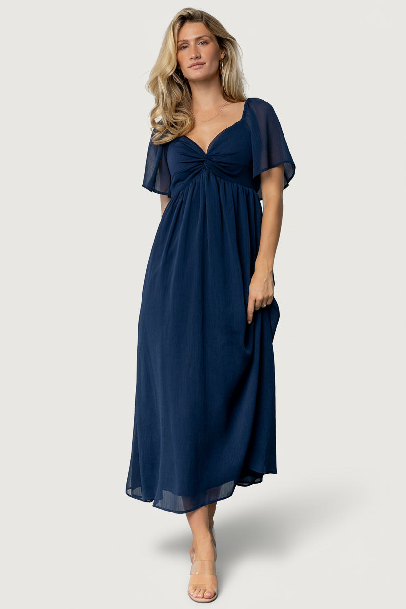 navy blue midi dress Baltic Born Womens Nora Midi Dress | Navy