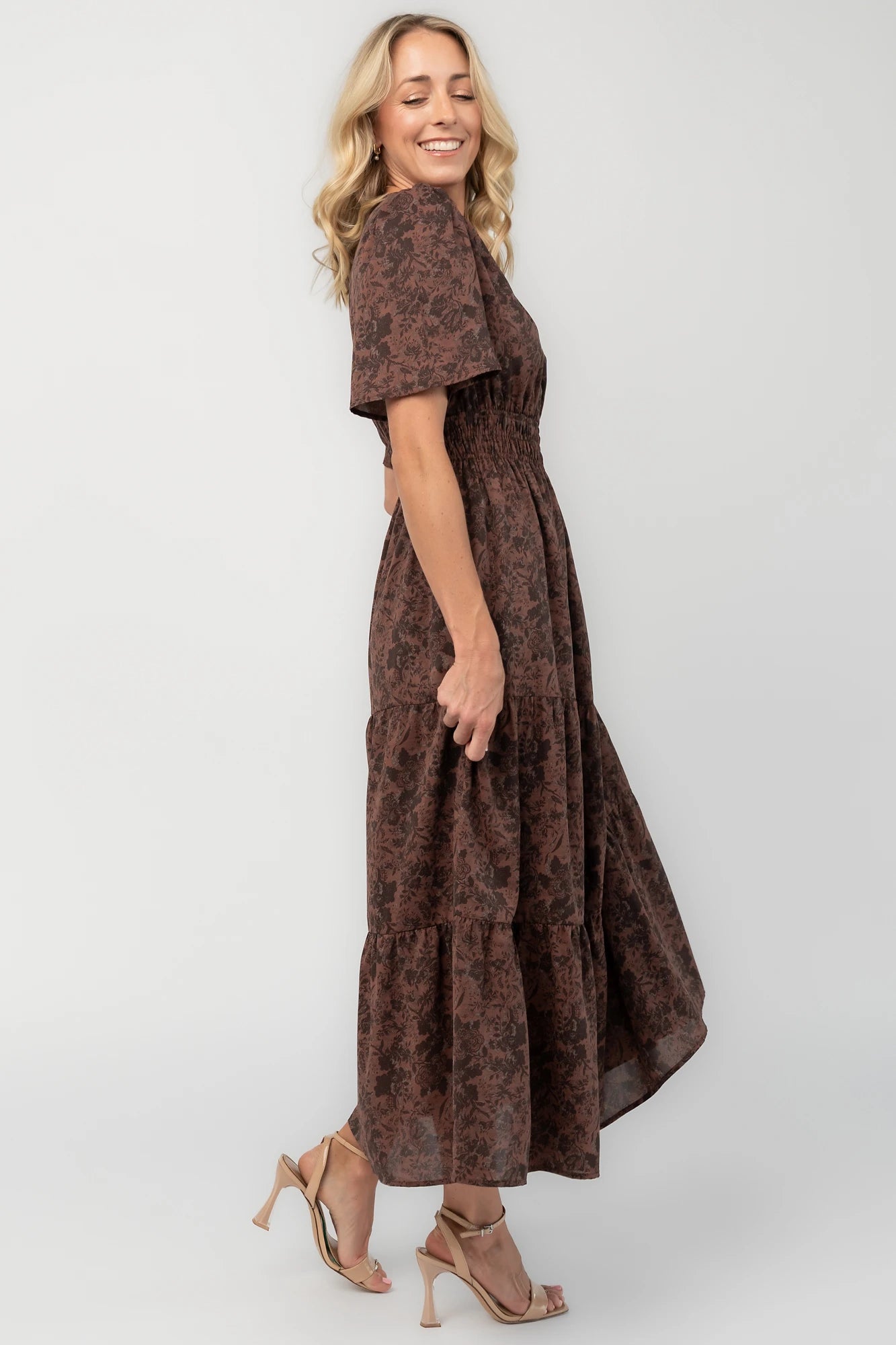 Honora Maxi Dress | Espresso Floral