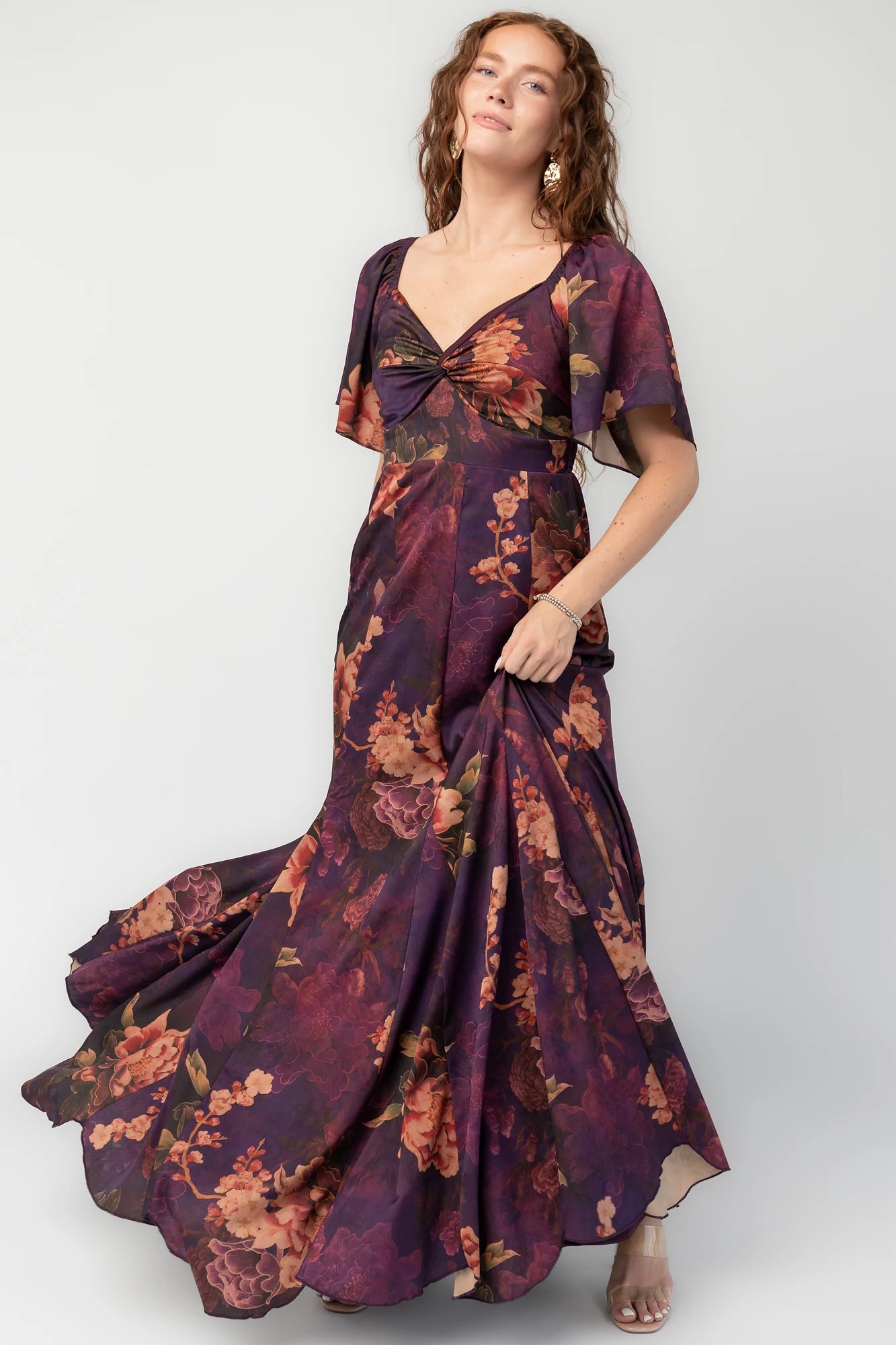 Caterina Maxi Dress | Purple Floral