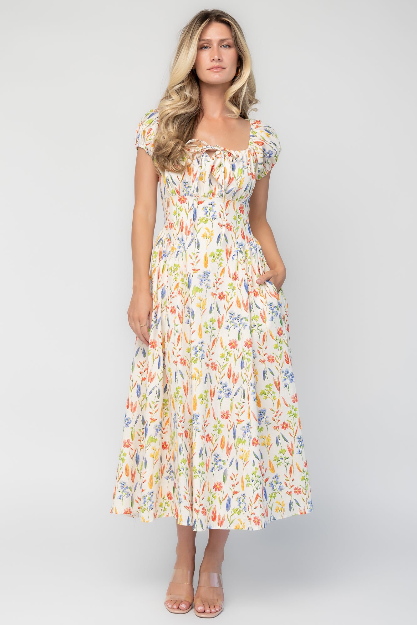 kendall midi dress Kendall Strapless Midi Dress in Cream
