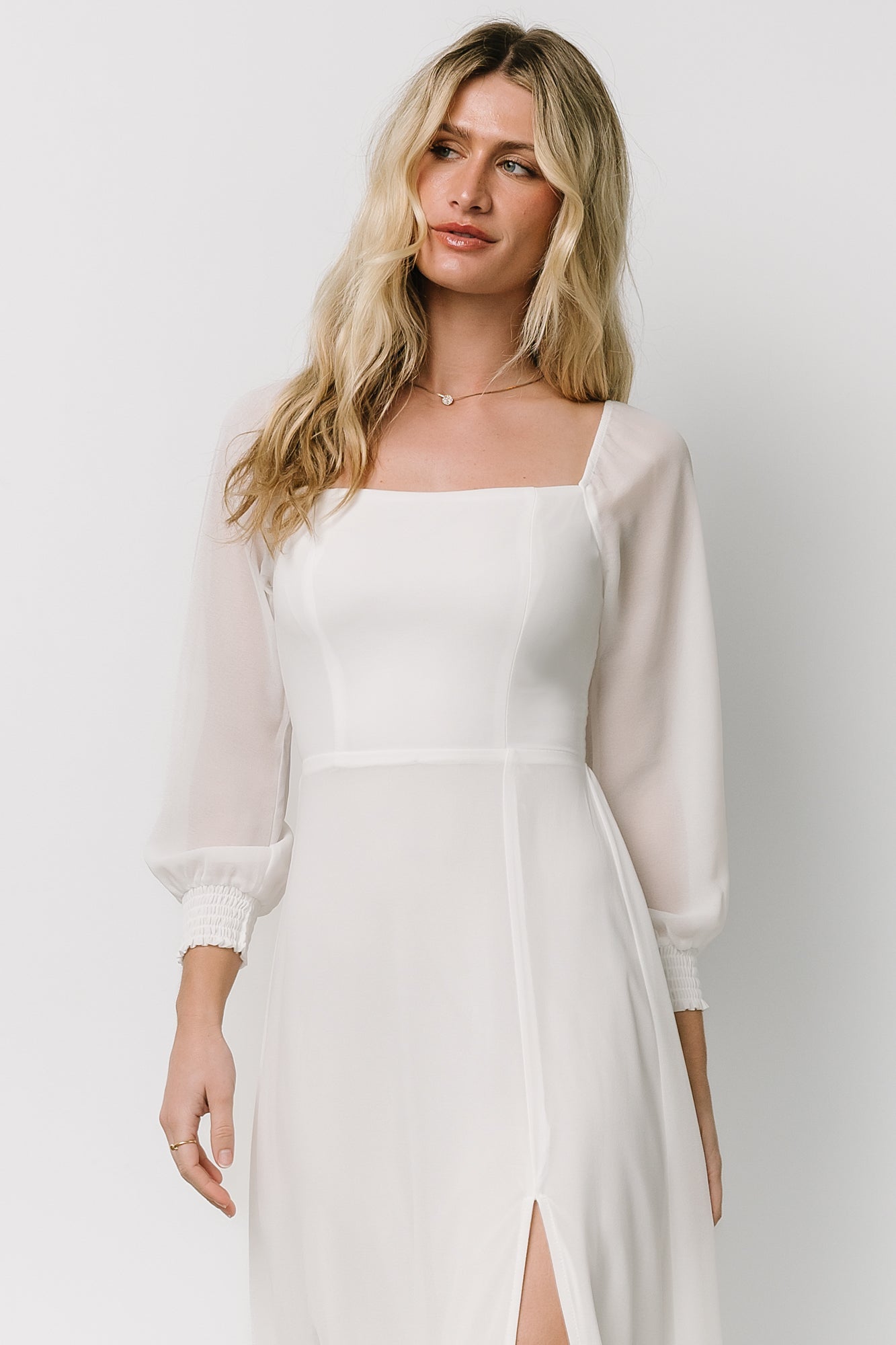 Fabric Swatch - Giselle Chiffon | White