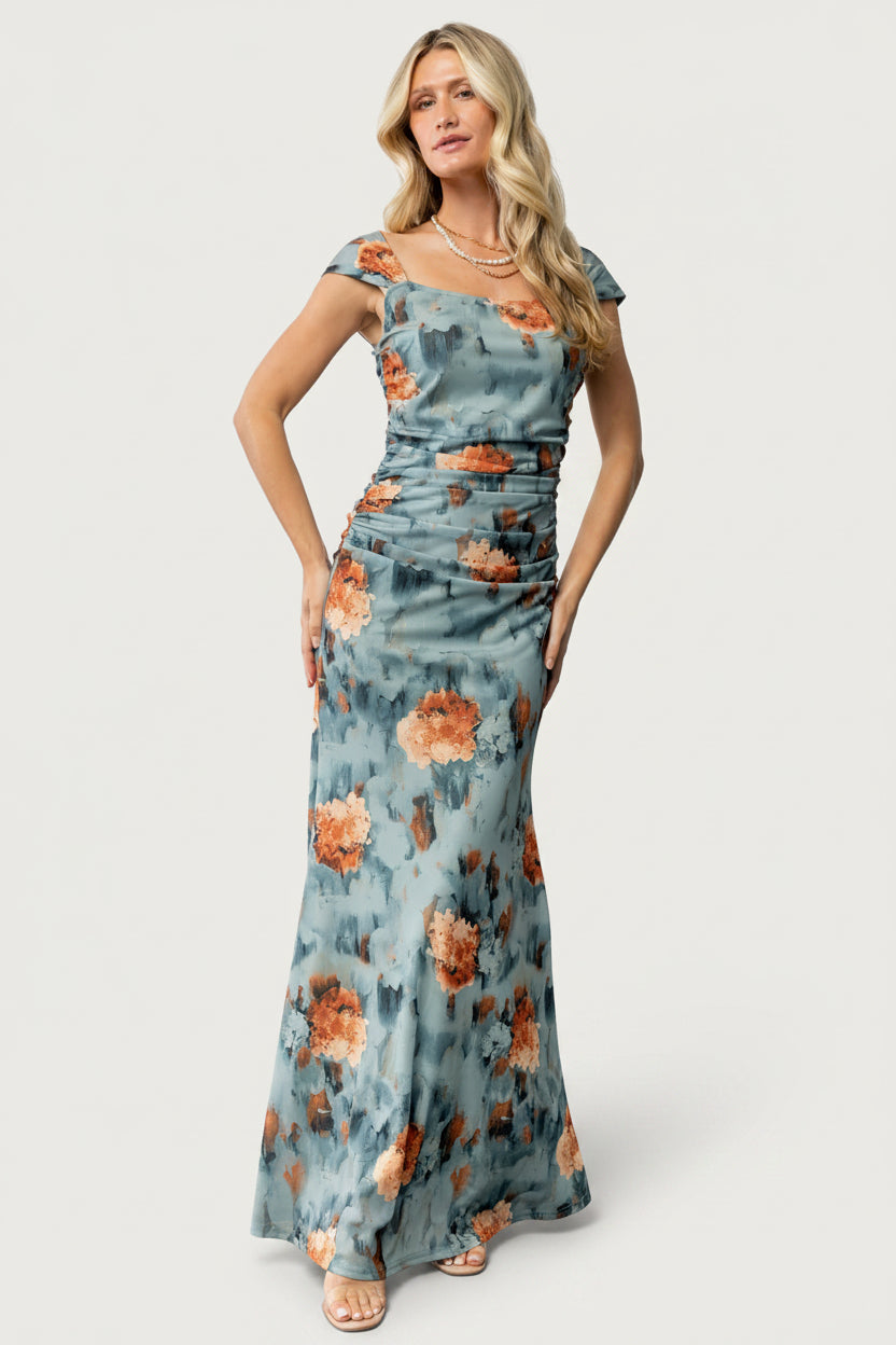 Amelia Tank Maxi Dress | Vintage Teal + Rust
