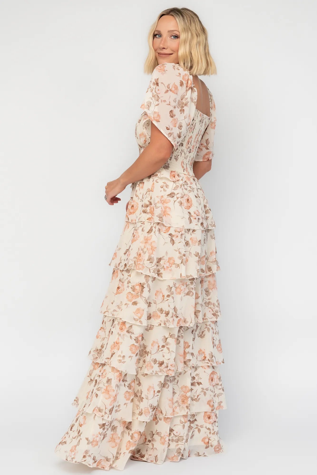 Bliss Tiered Maxi Dress | Vintage Cream Floral