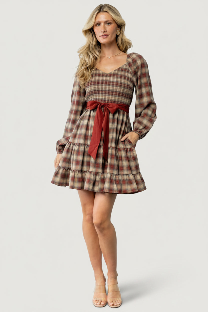 short plaid dress Women's Blue | Avara polished twist CUPSHE Women's Mini Dress Square