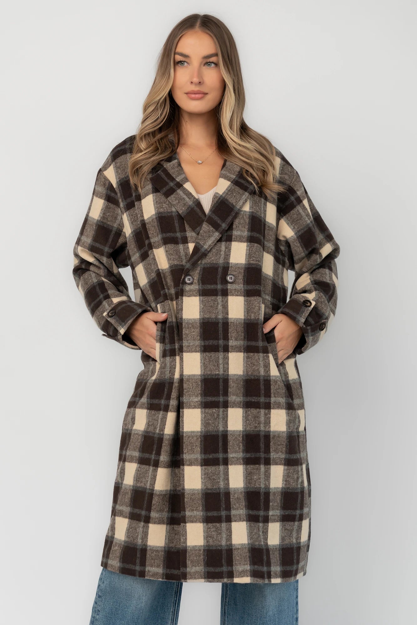 Eira Coat | Brown Plaid