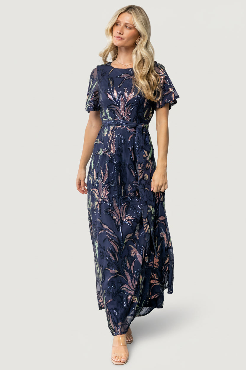 Muse Sequin Maxi Dress | Dark Blue Multi Muse Sequin Maxi Dress | Dark Blue Multi