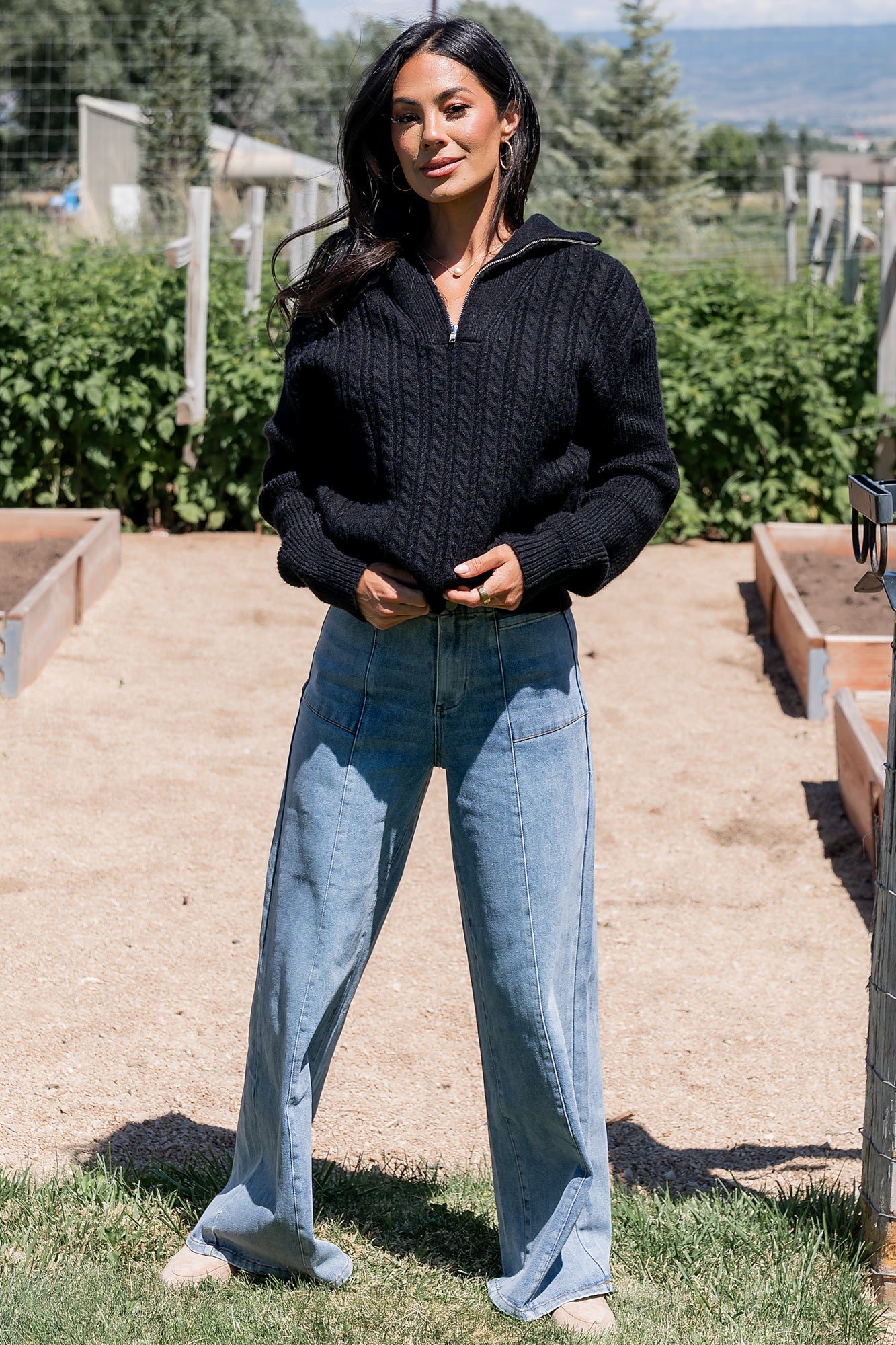 Emmi Mid Rise Wide Leg Jeans | Medium Wash