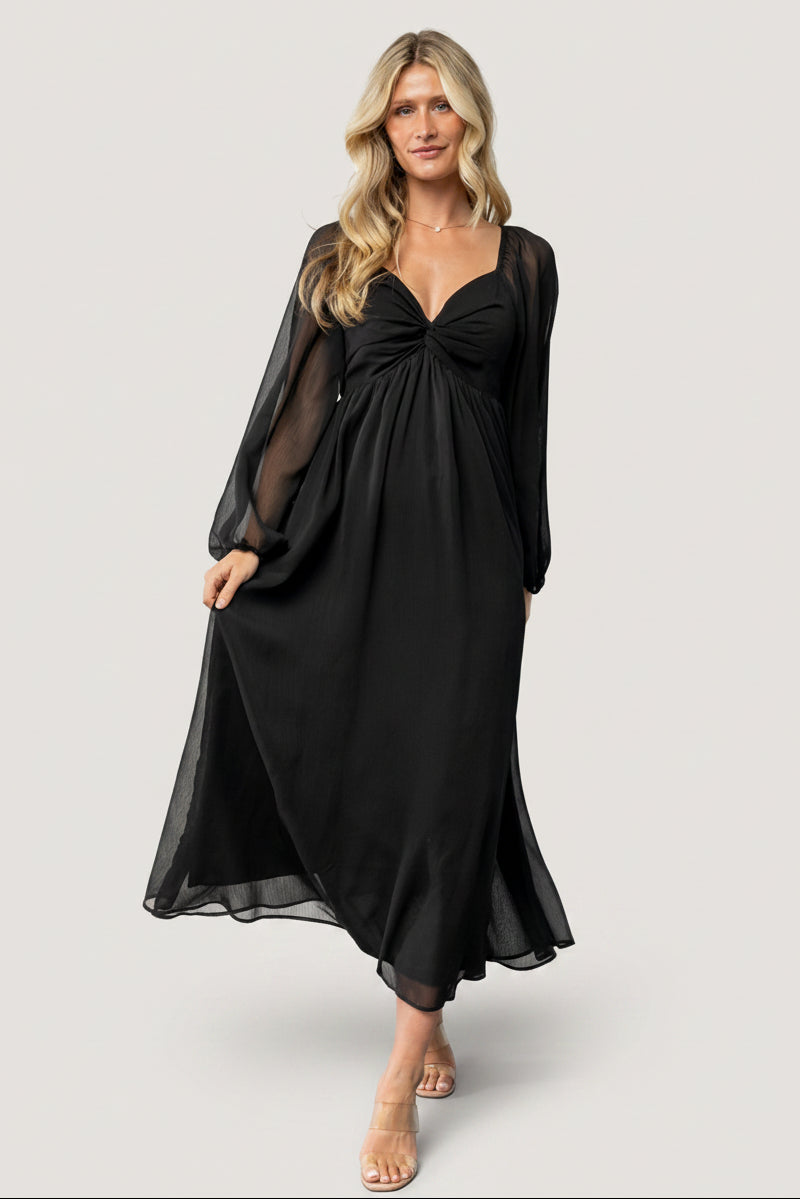 Baltic Born Womens Dione Midi Dress | Black | Size: XS Baltic Born Womens Dione Midi Dress | Black | Size: XS