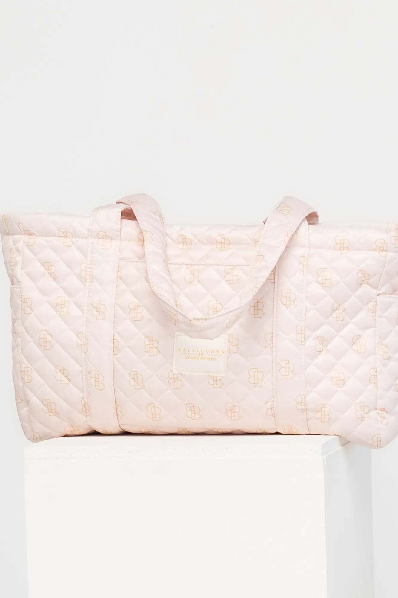 Angela Quilted Tote Bag | Pink