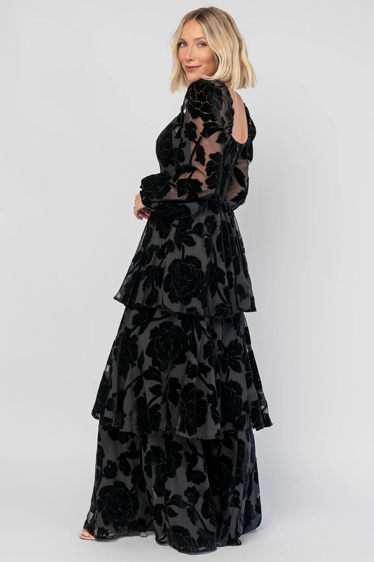Alexandra Velvet Maxi Dress | Black