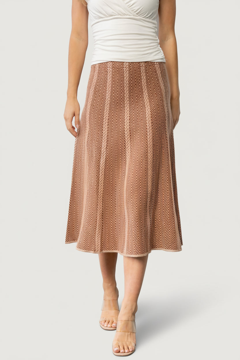 Astrid Midi Skirt | Rust Print